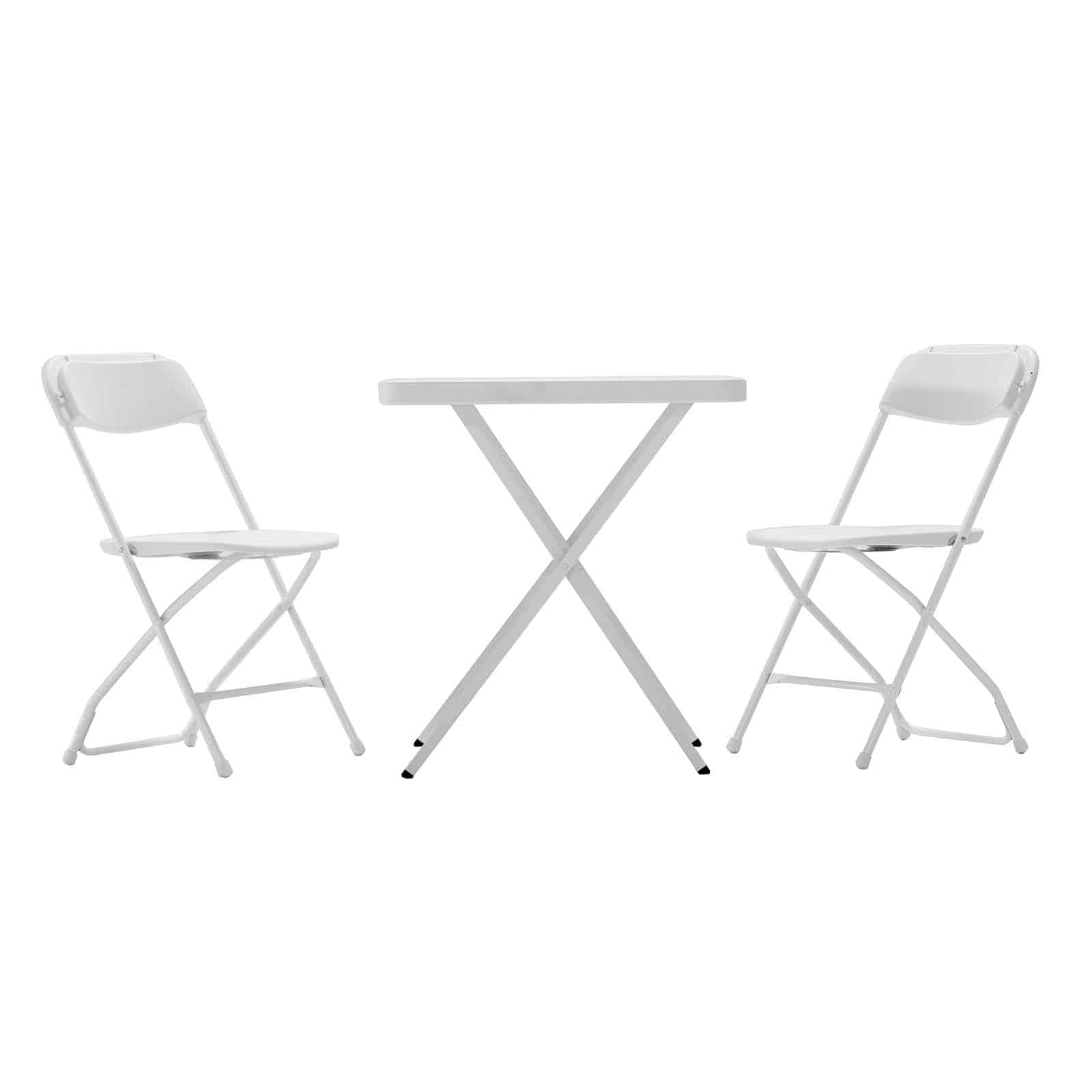Conjunto de mesa y 2 sillas plegables en resina Bonaire