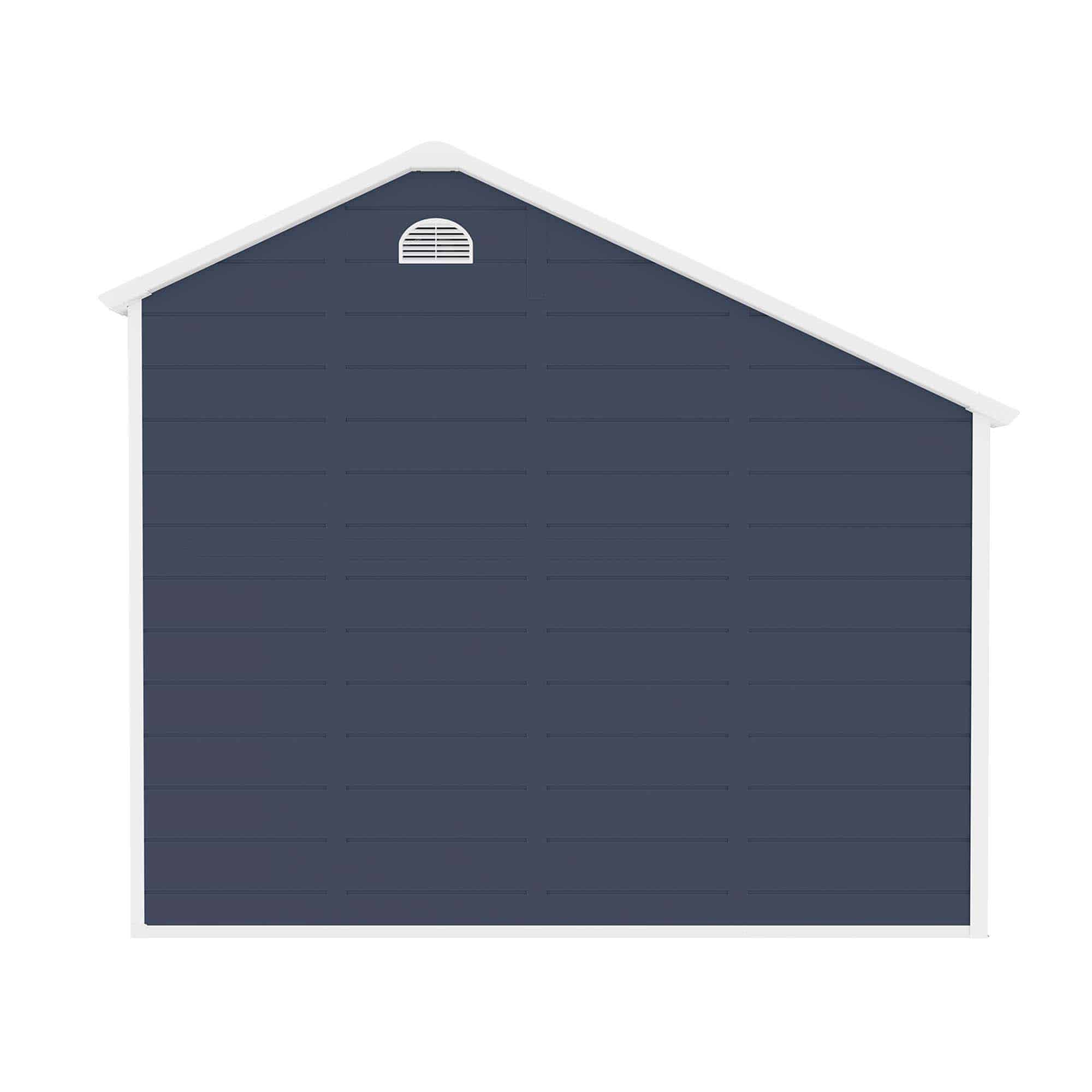 Abrigo de jardim em resina com lenheiro 260x192x226 cm (5 m²) Sylvana B cinzento Caseta jardín resina con leñero 260x192x226 cm (5 m²) Sylvana B gris