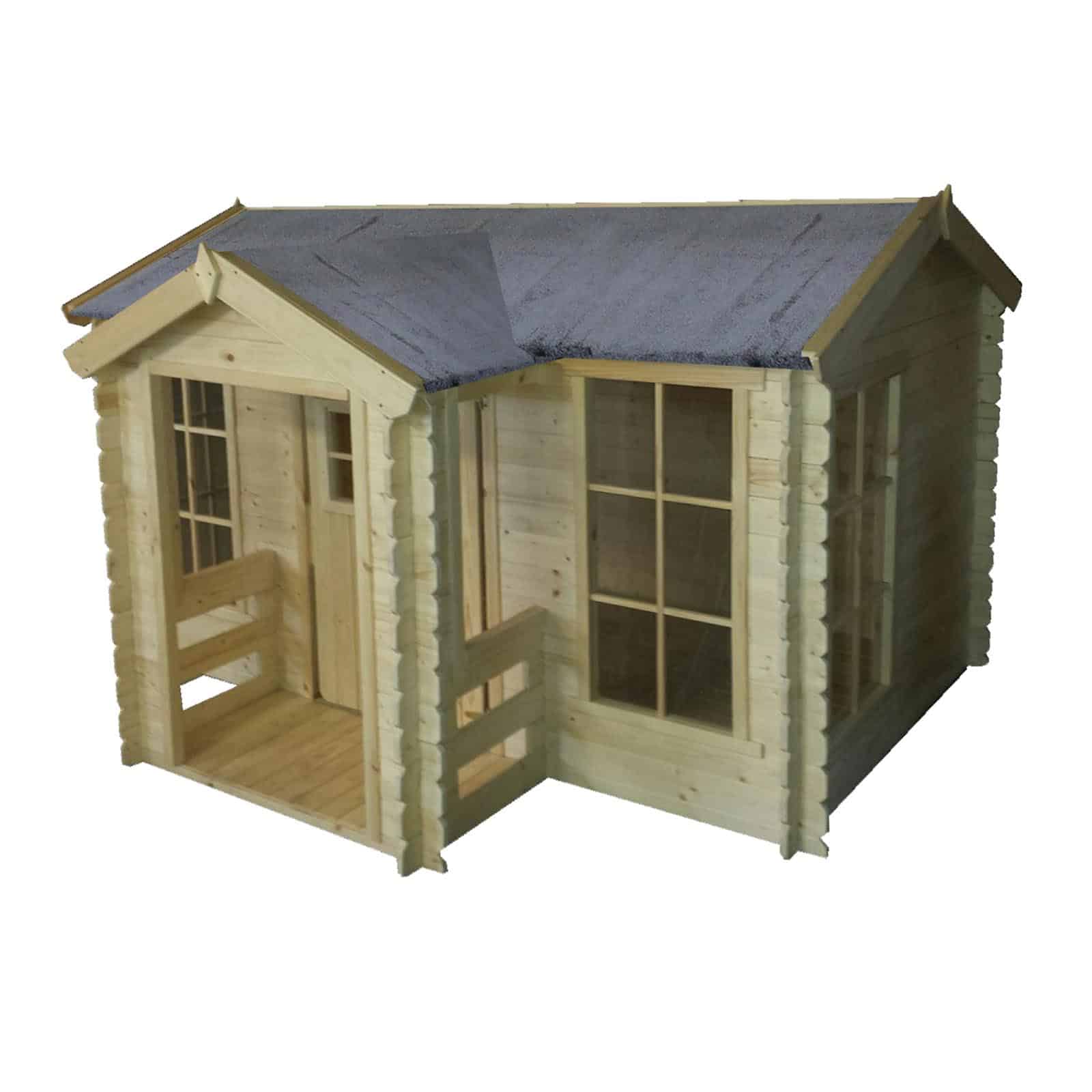 Casa de brincar de madeira 241x175,5x135 cm (4,59 m²) OUTDOOR TOYS Mika Casita infantil de madera 241x175,5x135 cm (4,59 m²) OUTDOOR TOYS Mika