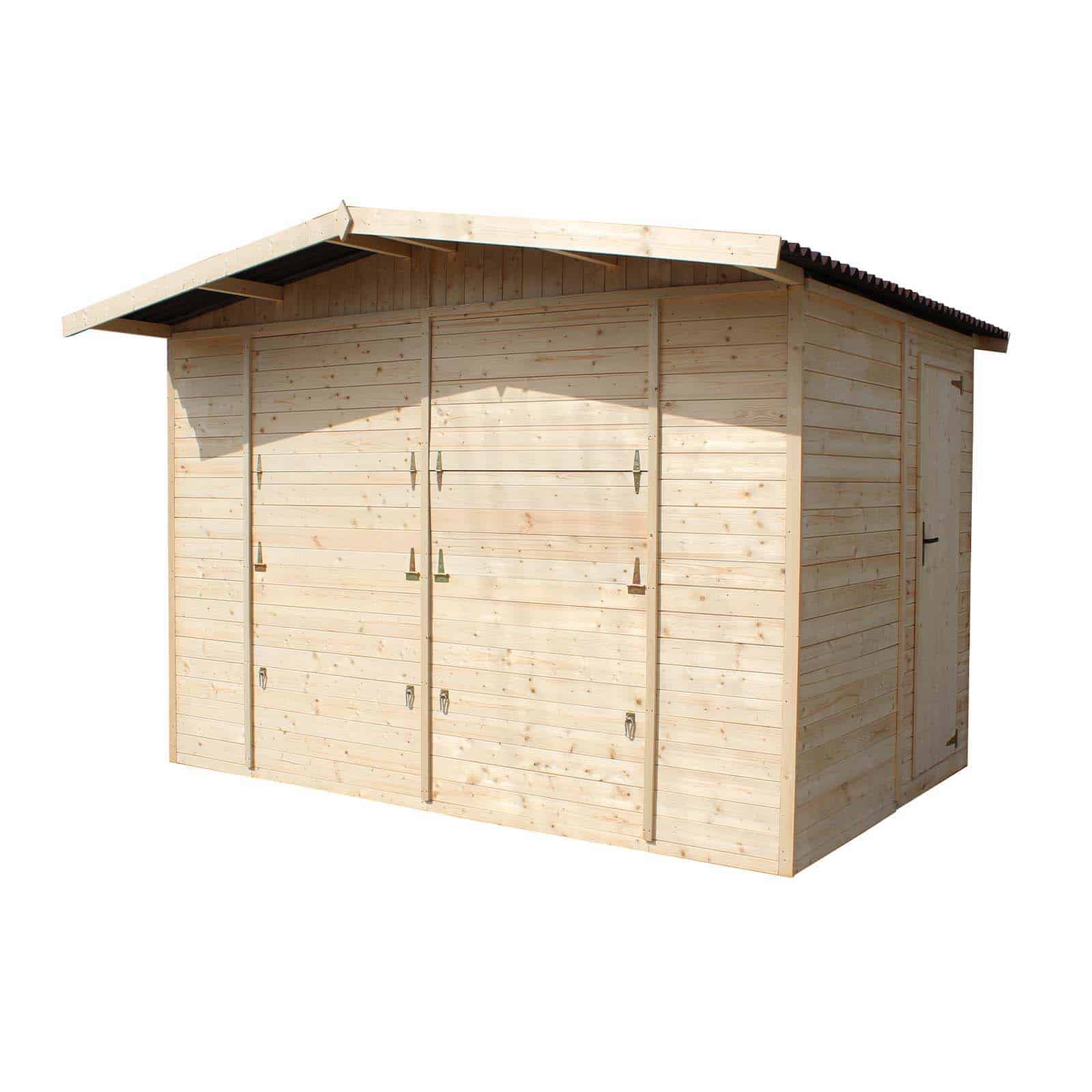 Abrigo de madeira tipo quiosque 336x263x232 cm (8,84 m²) Laia Caseta de madera tipo kiosco 336x263x232 cm (8,84 m²) Laia