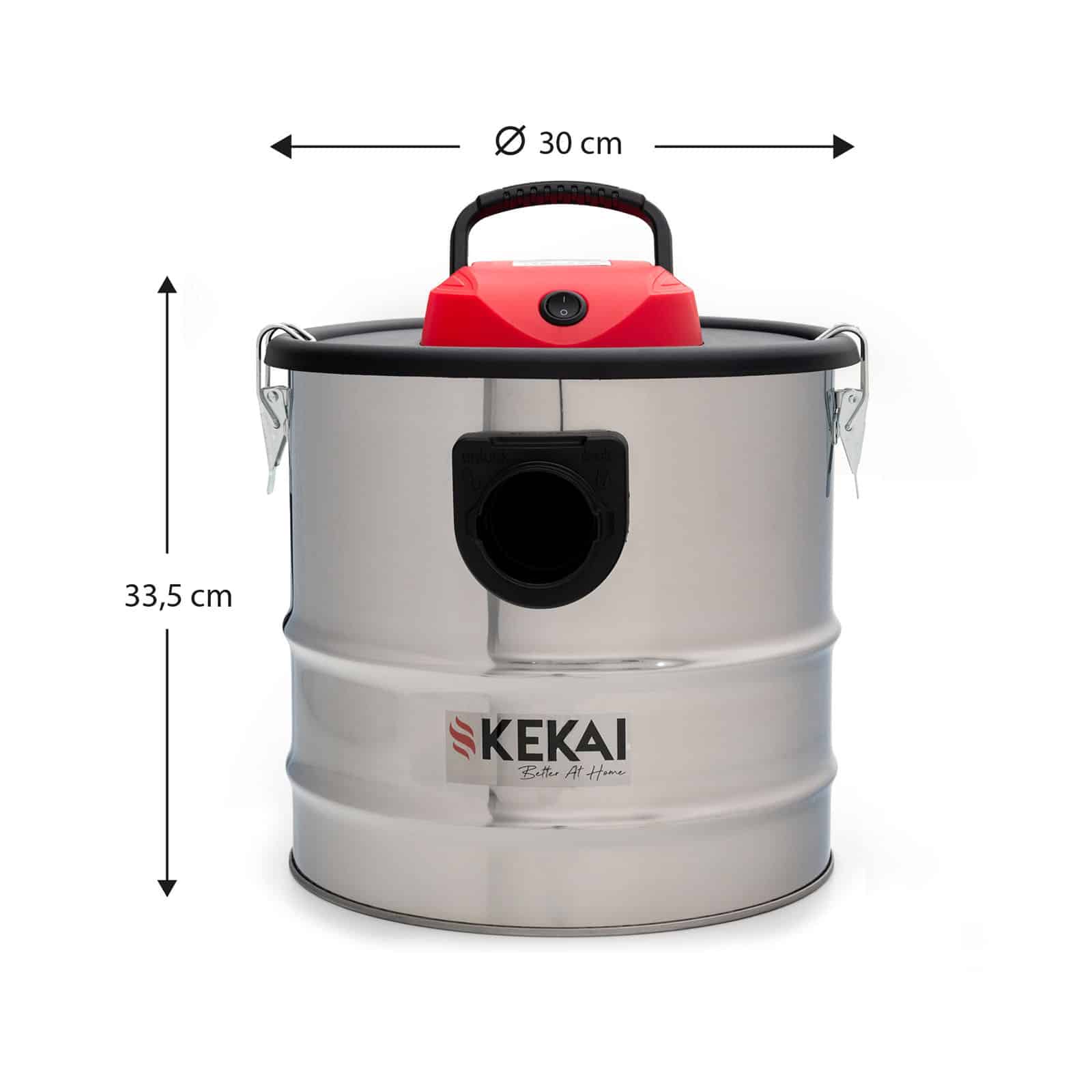 Aspirador para cinzas (18L) 1200W KEKAI Trajano inox Aspirador de cenizas (18L) 1200W KEKAI Trajano inox
