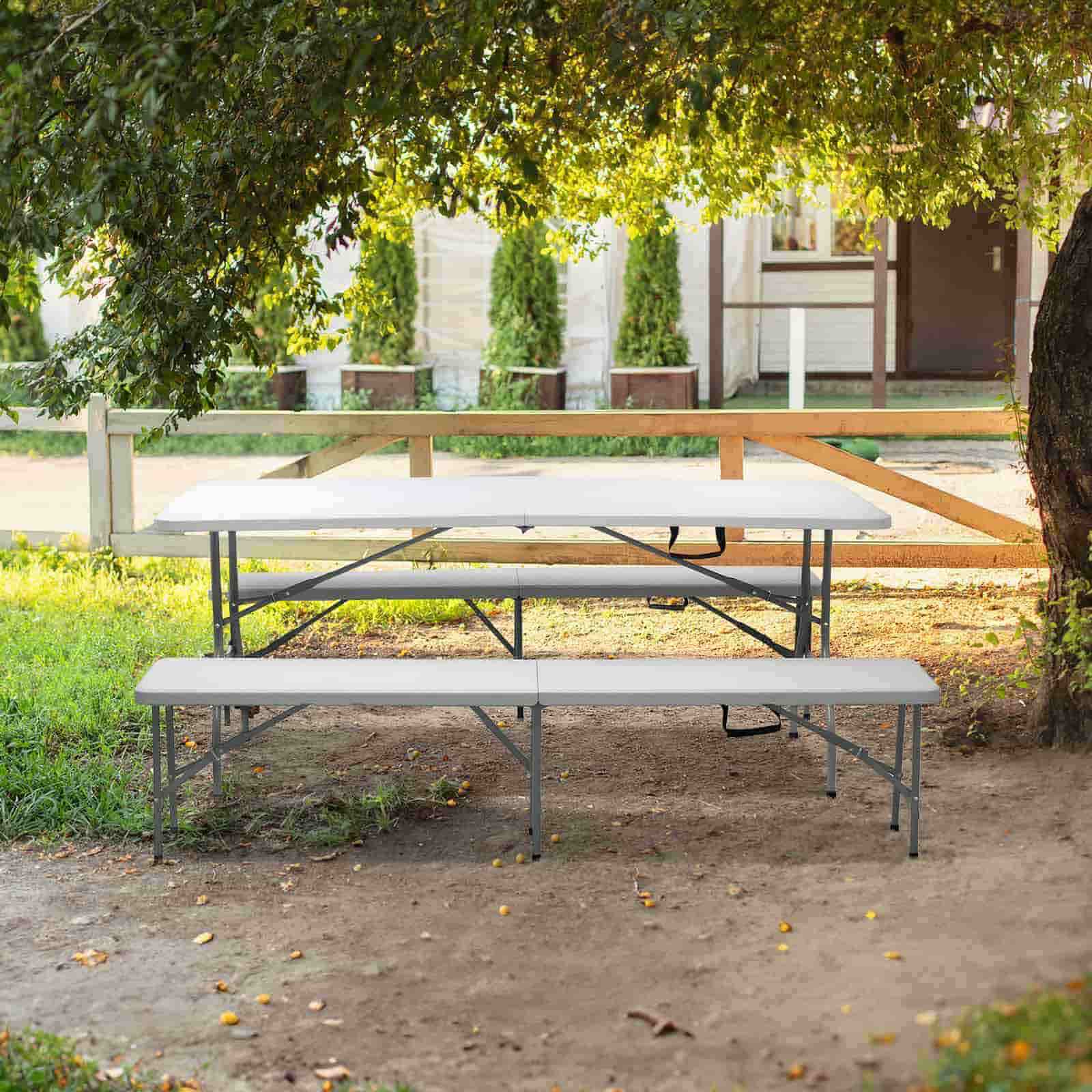 Banco dobrável portátil New Koln de 180x28x43 cm Banco dobrável portátil New Koln de 180x28x43 cm - Image 2