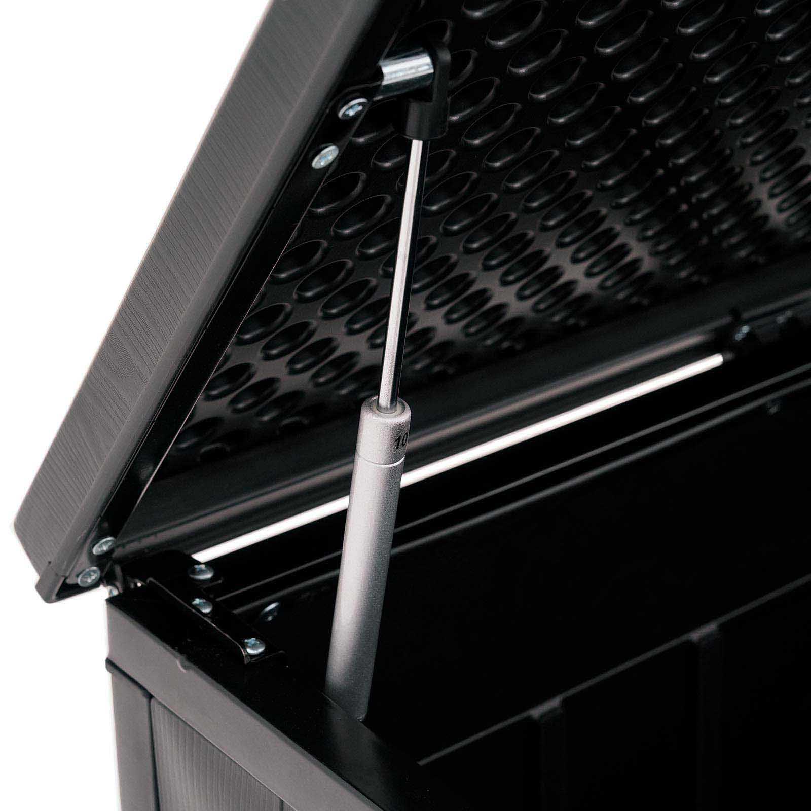 Baú em resina 116 X 71 X 112,5/109 cm (775L) Soften cinzento Arcón resina 116 X 71 X 112,5/109 cm (775L) Soften gris