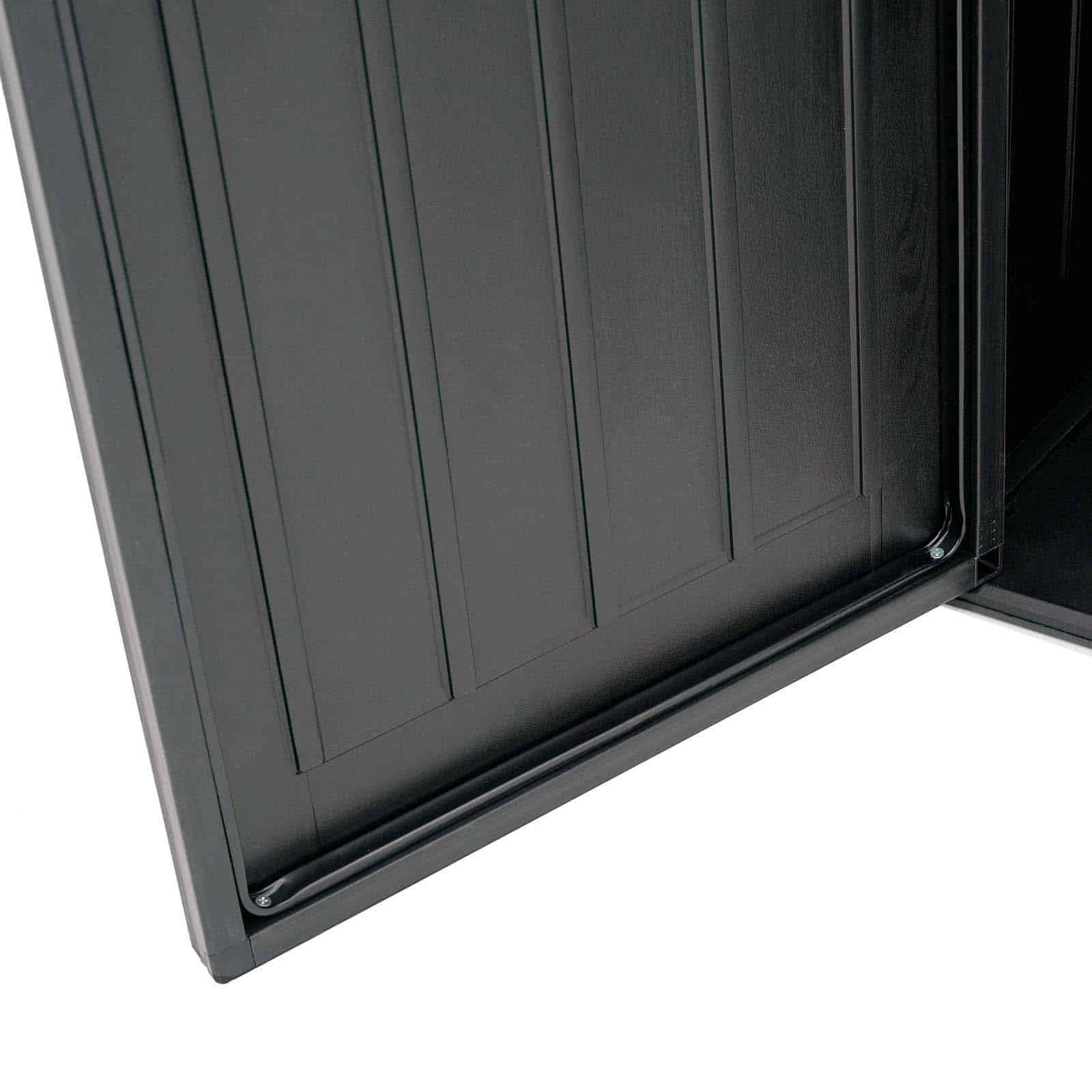 Baú em resina 116 X 71 X 112,5/109 cm (775L) Soften cinzento Arcón resina 116 X 71 X 112,5/109 cm (775L) Soften gris