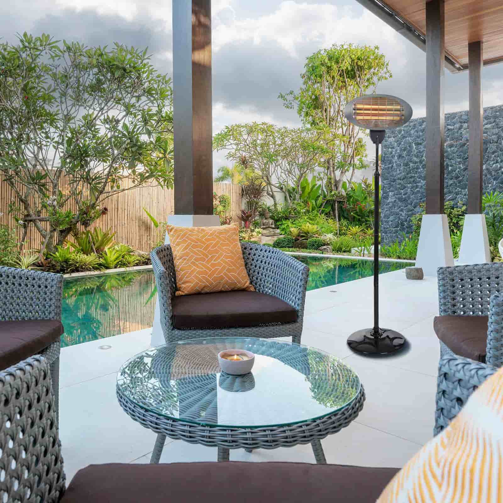 Aquecedor elétrico exterior 2000W KEKAI Terrace Estufa exterior eléctrica 2000W KEKAI Terrace