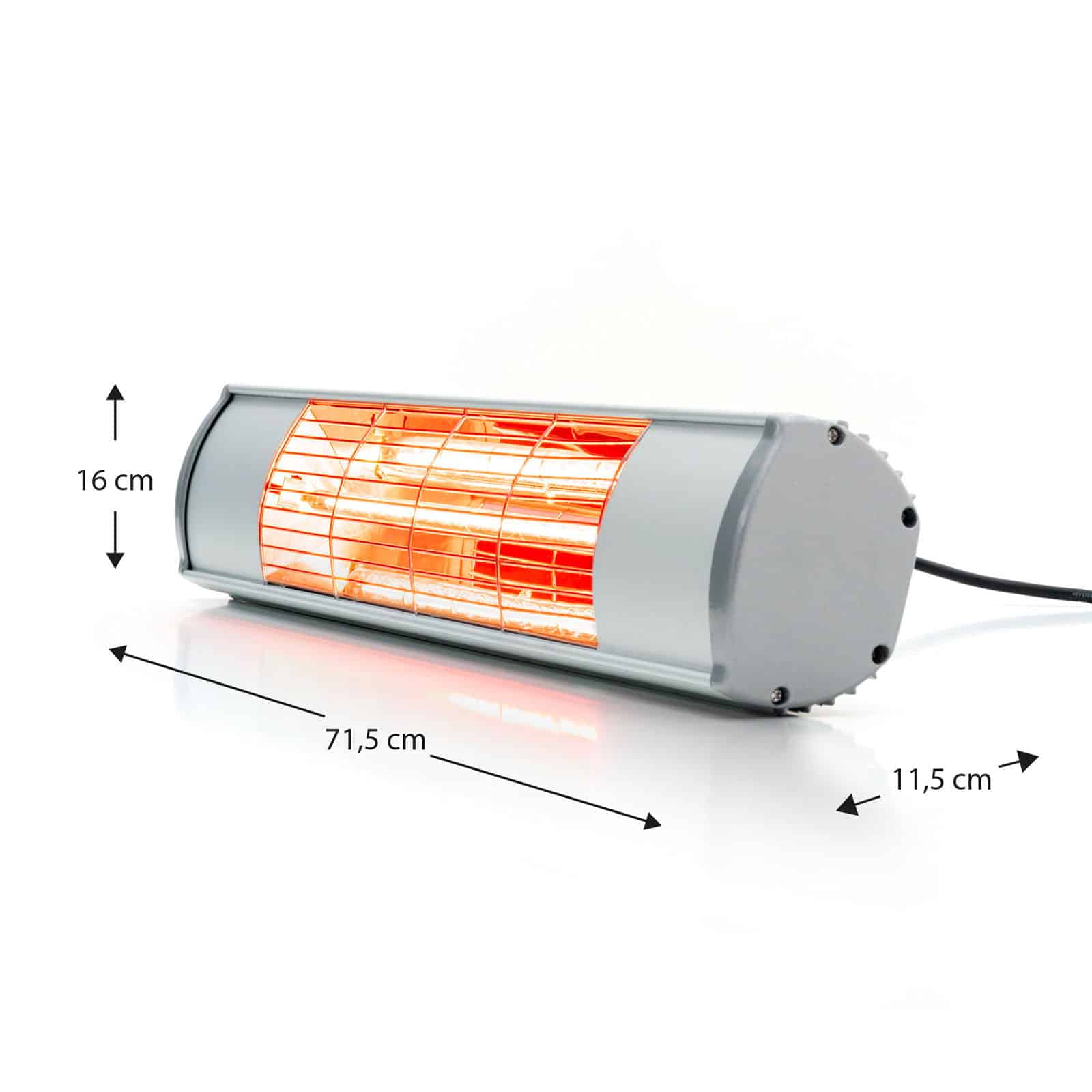 Aquecedor exterior de parede a infravermelhos 2000W (71,5x16x11,5 cm) KEKAI Golden Tube Estufa exterior de pared infrarrojos 2000W (71,5x16x11,5 cm) KEKAI Golden Tube