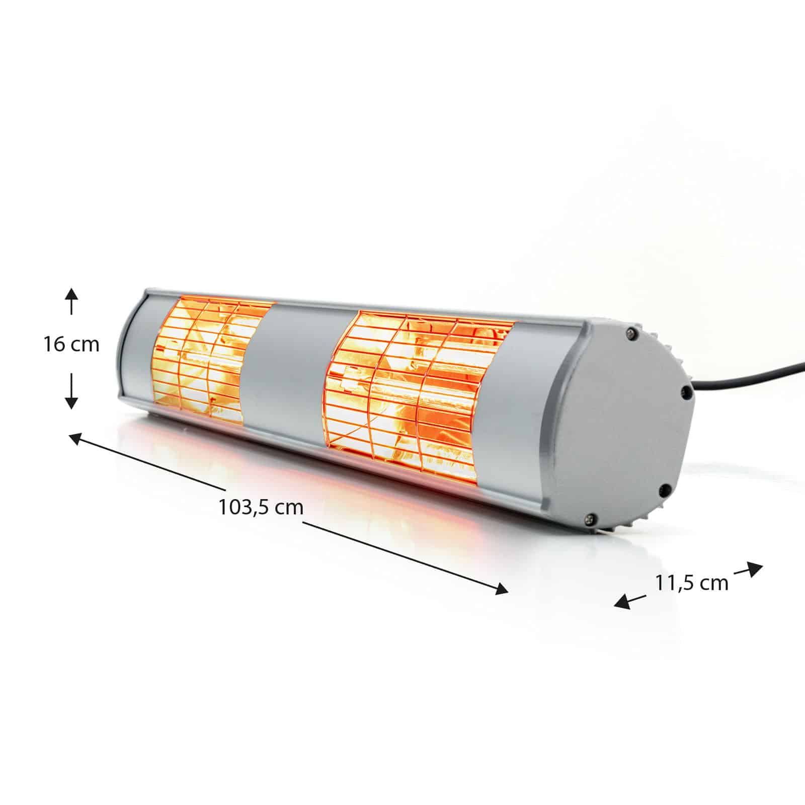 Aquecedor exterior de parede a infravermelhos 3000W (103,5x16x11,5 cm) KEKAI Golden Tube Estufa exterior de pared infrarrojos 3000W (103,5x16x11,5 cm) KEKAI Golden Tube