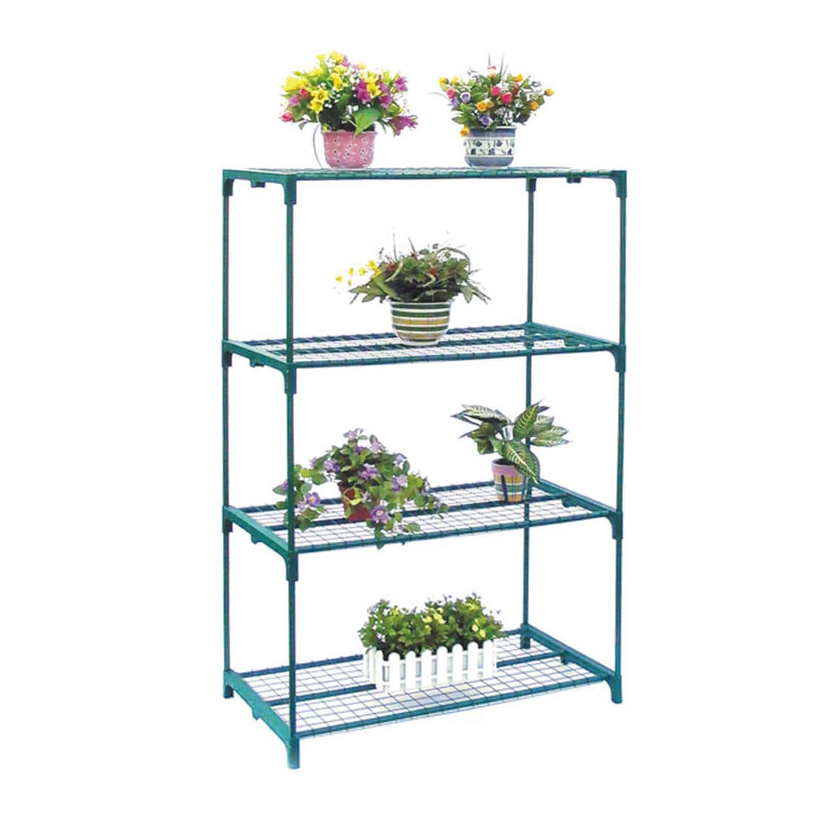 Estufa PVC/Polietileno 3 Prateleiras 69x49x125 cm Leaf I Invernadero PVC/Acero 4 Estantes 69x49x160 cm Leaf II