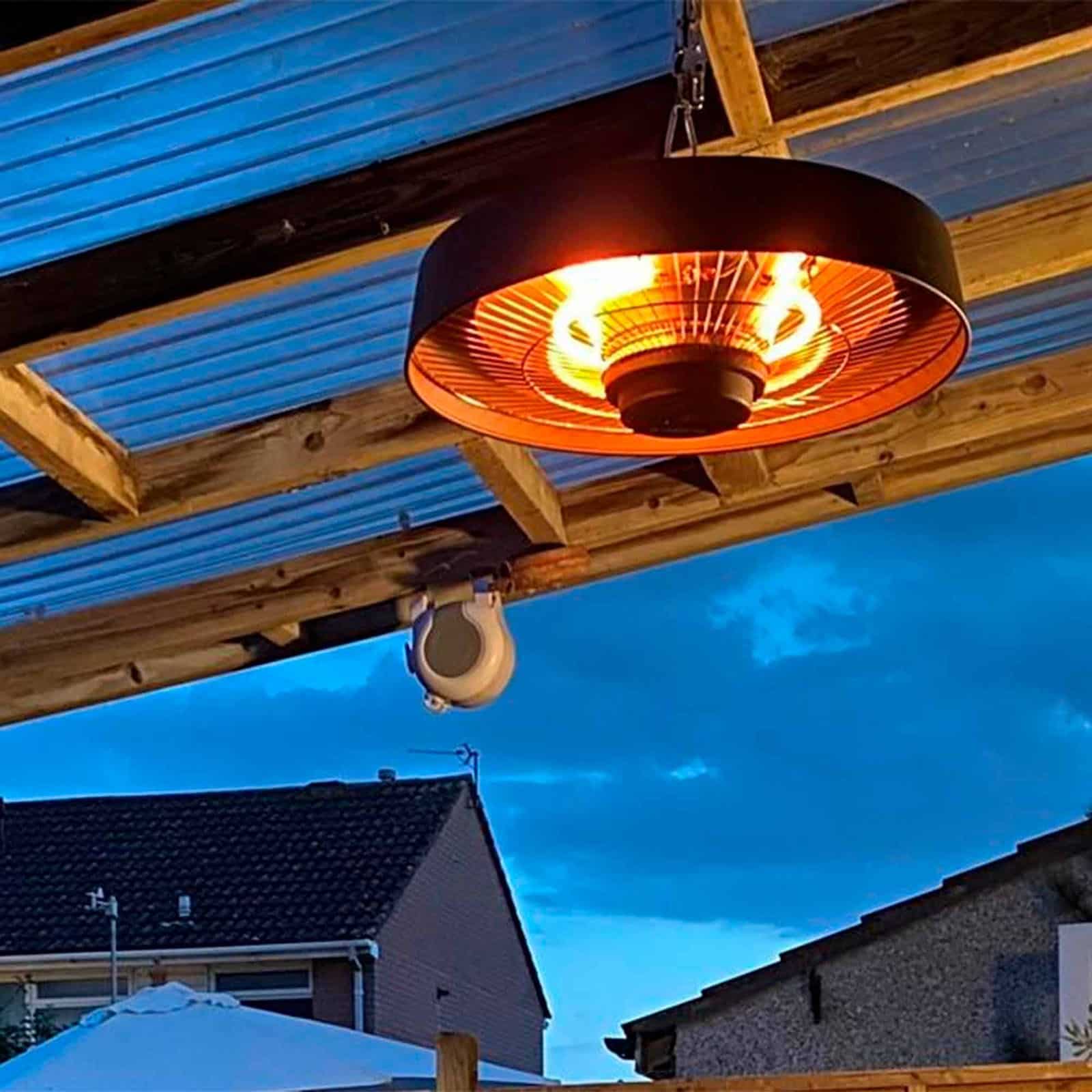 Aquecedor exterior de teto a infravermelhos 2000W KEKAI Top Design Estufa exterior de techo infrarrojos 2000W KEKAI Top Design