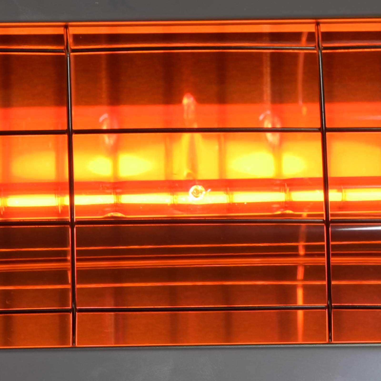 Aquecedor exterior de teto/parede a infravermelhos 2000W KEKAI Slim White Estufa exterior de techo/pared infrarrojos 2000W KEKAI Slim White