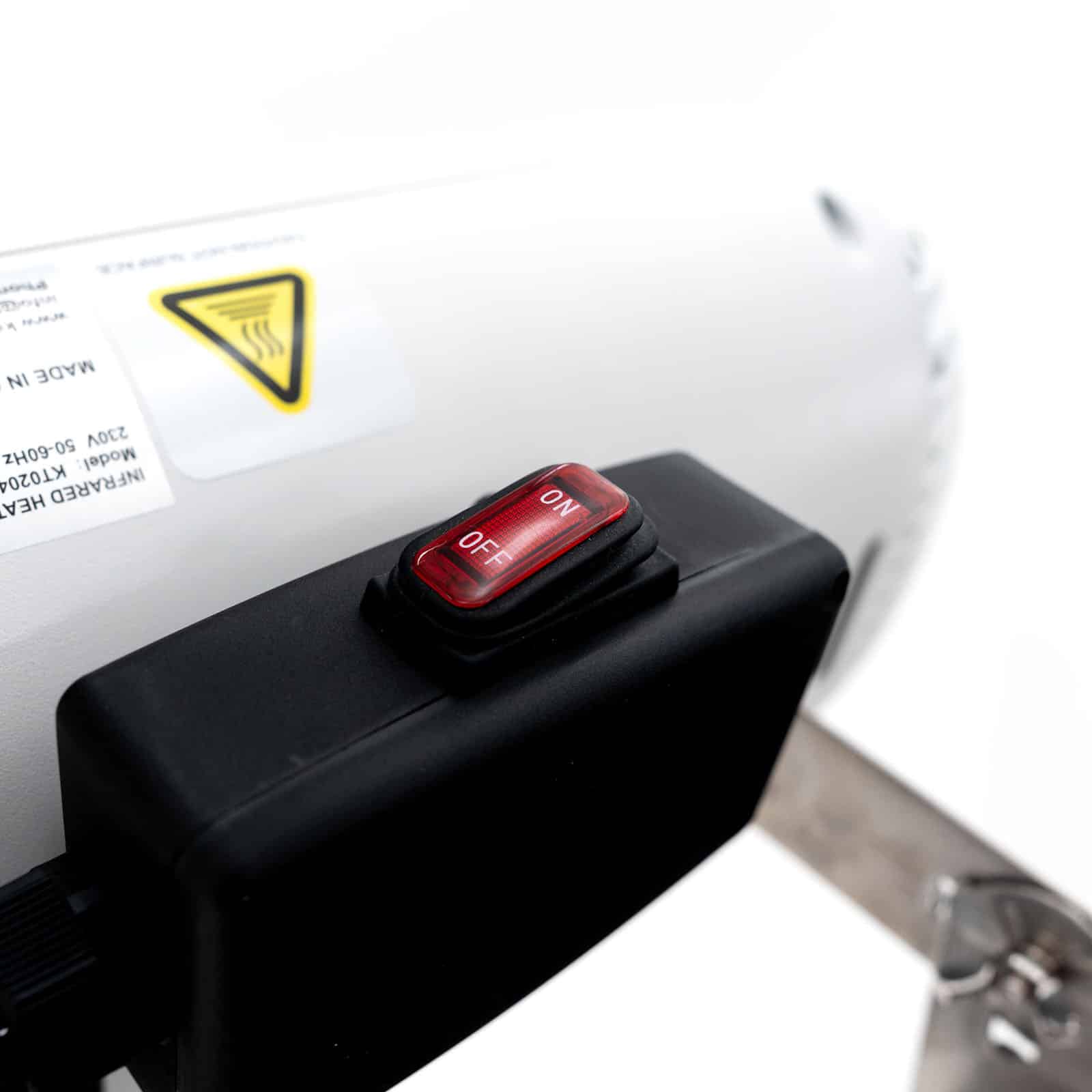 Aquecedor exterior de teto/parede a infravermelhos 2000W KEKAI Slim White Estufa exterior de techo/pared infrarrojos 2000W KEKAI Slim White