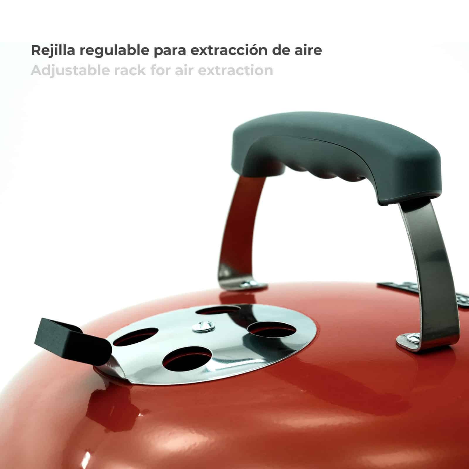 Churrasqueira de mesa portátil KEKAI Tahoe vermelha Barbacoa de mesa portátil KEKAI Tahoe roja