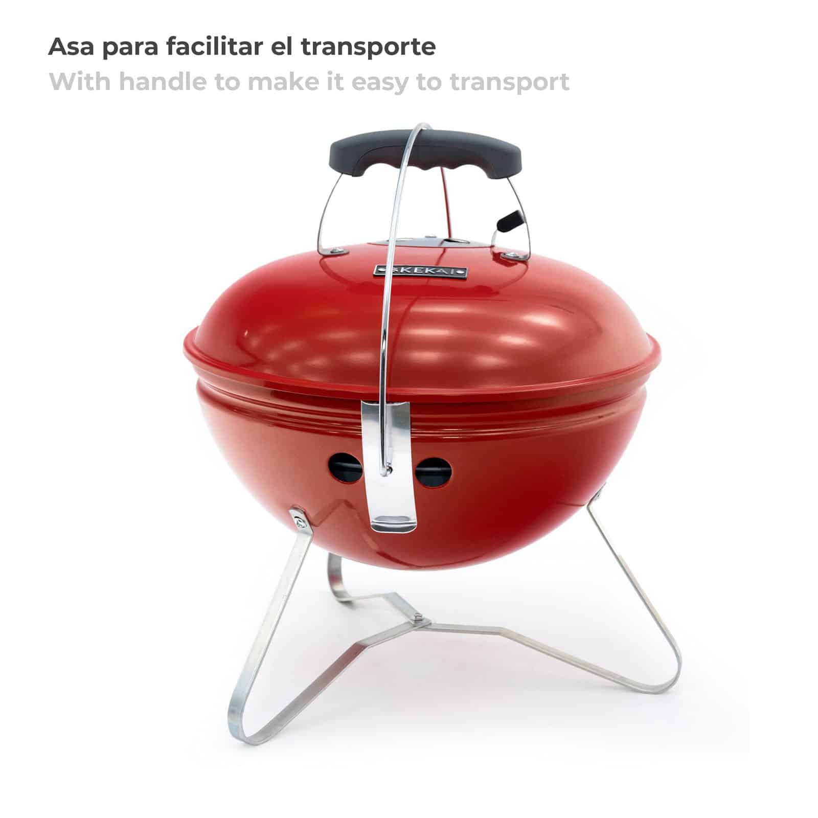 Churrasqueira de mesa portátil KEKAI Tahoe vermelha Barbacoa de mesa portátil KEKAI Tahoe roja