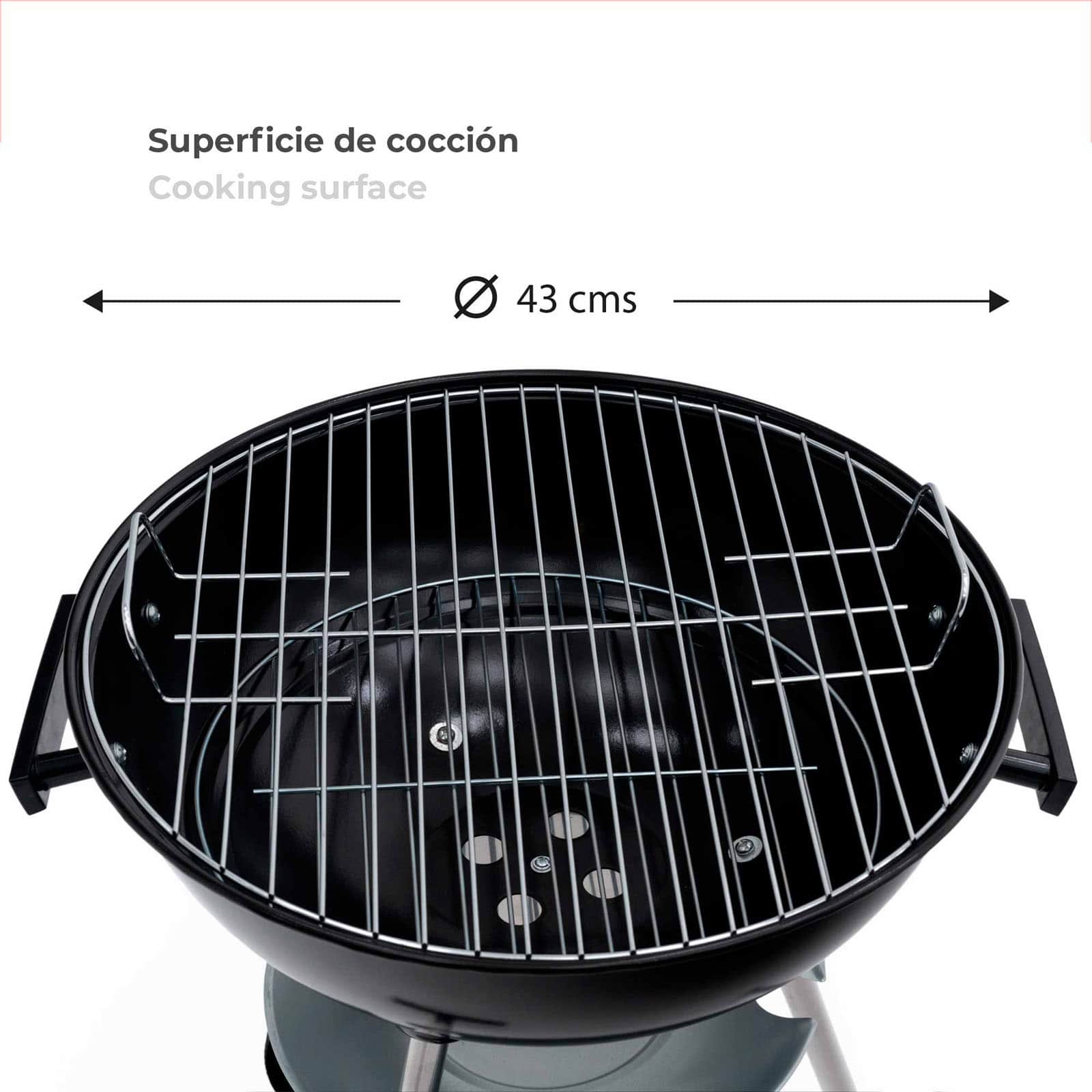 Churrasqueira dobrável 46x44x70 cm KEKAI Michigan preta Barbacoa portátil 46x44x70 cm KEKAI Michigan negra