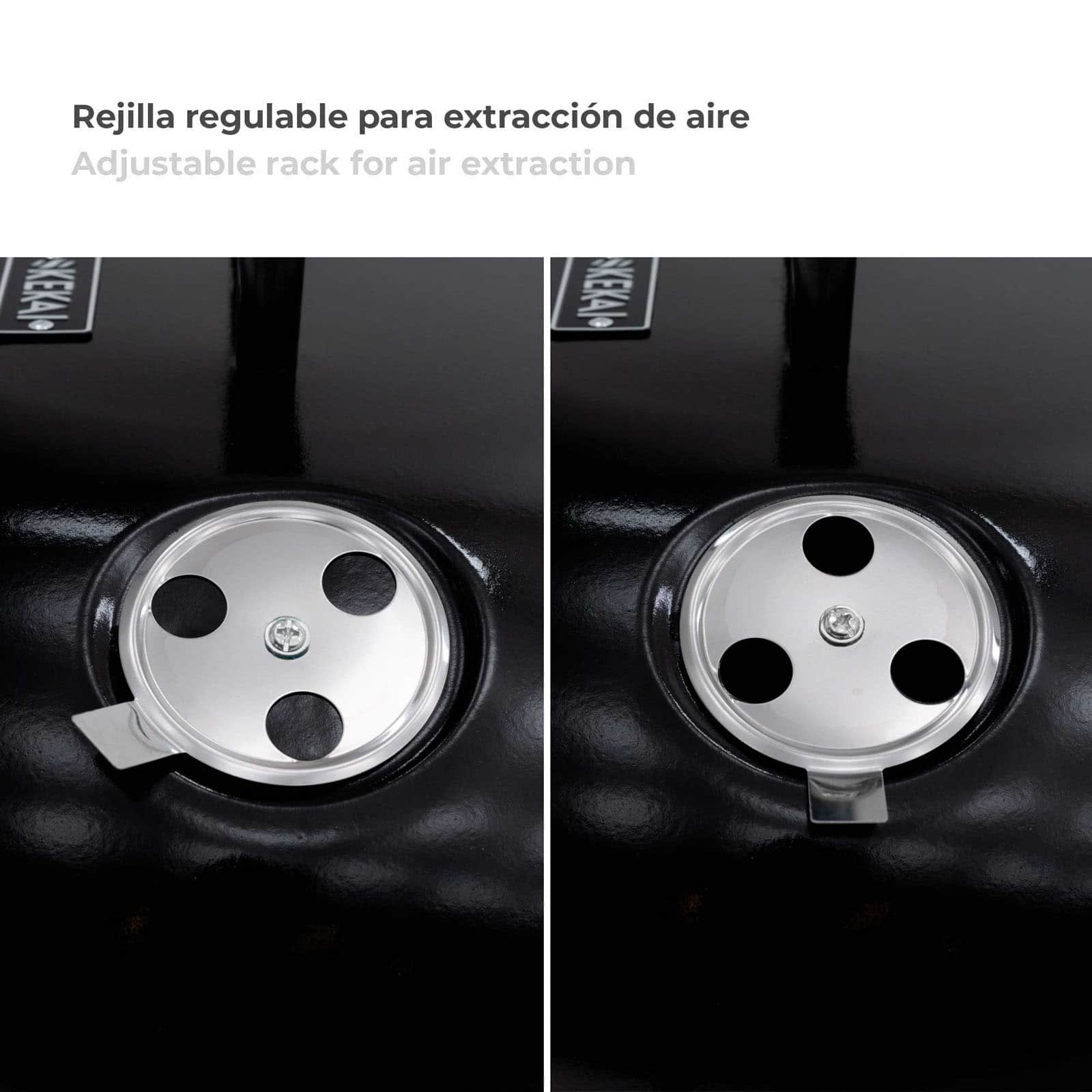 Churrasqueira dobrável 46x44x70 cm KEKAI Michigan preta Barbacoa portátil 46x44x70 cm KEKAI Michigan negra