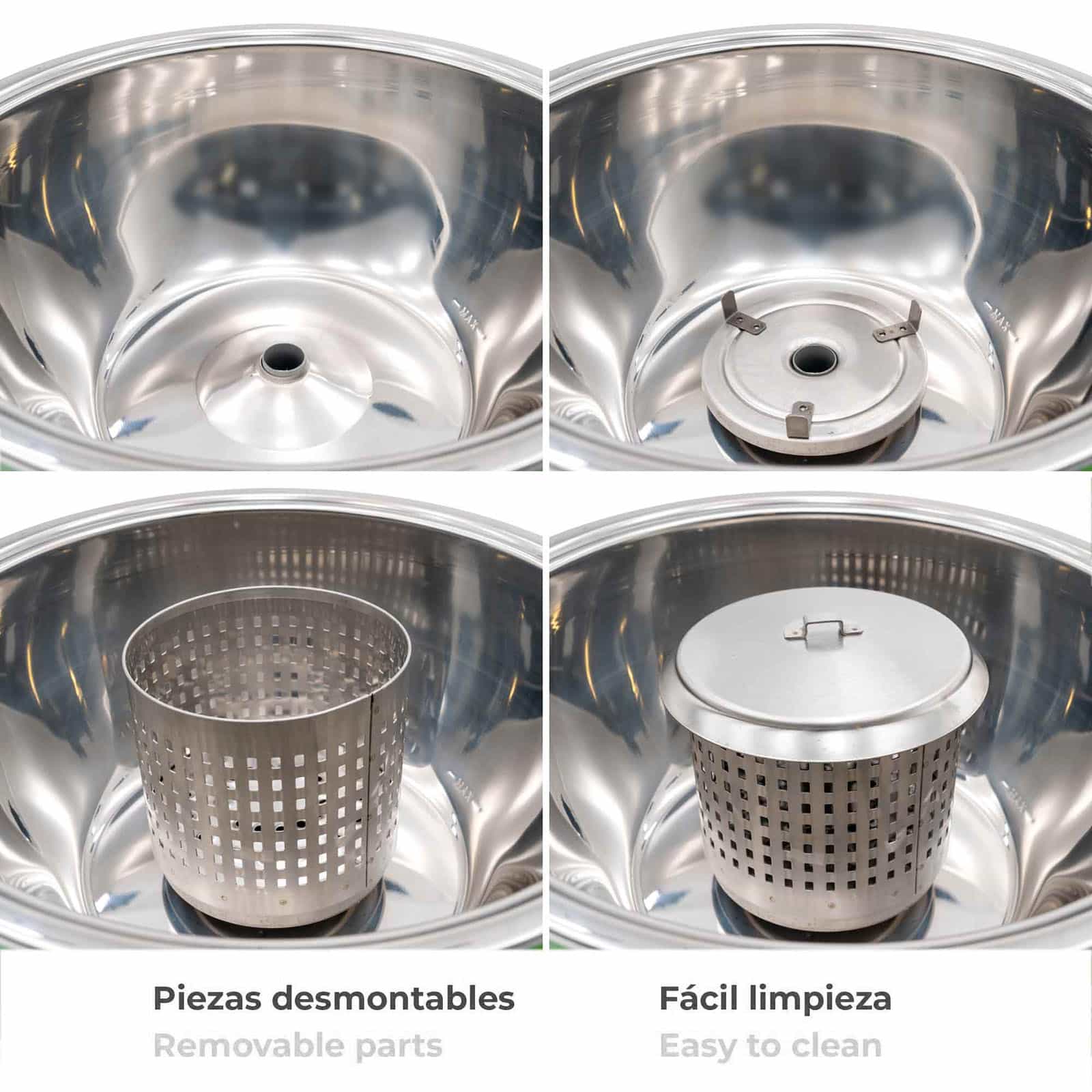 Churrasqueira de mesa portátil KEKAI Crater verde Barbacoa de mesa portátil KEKAI Crater verde