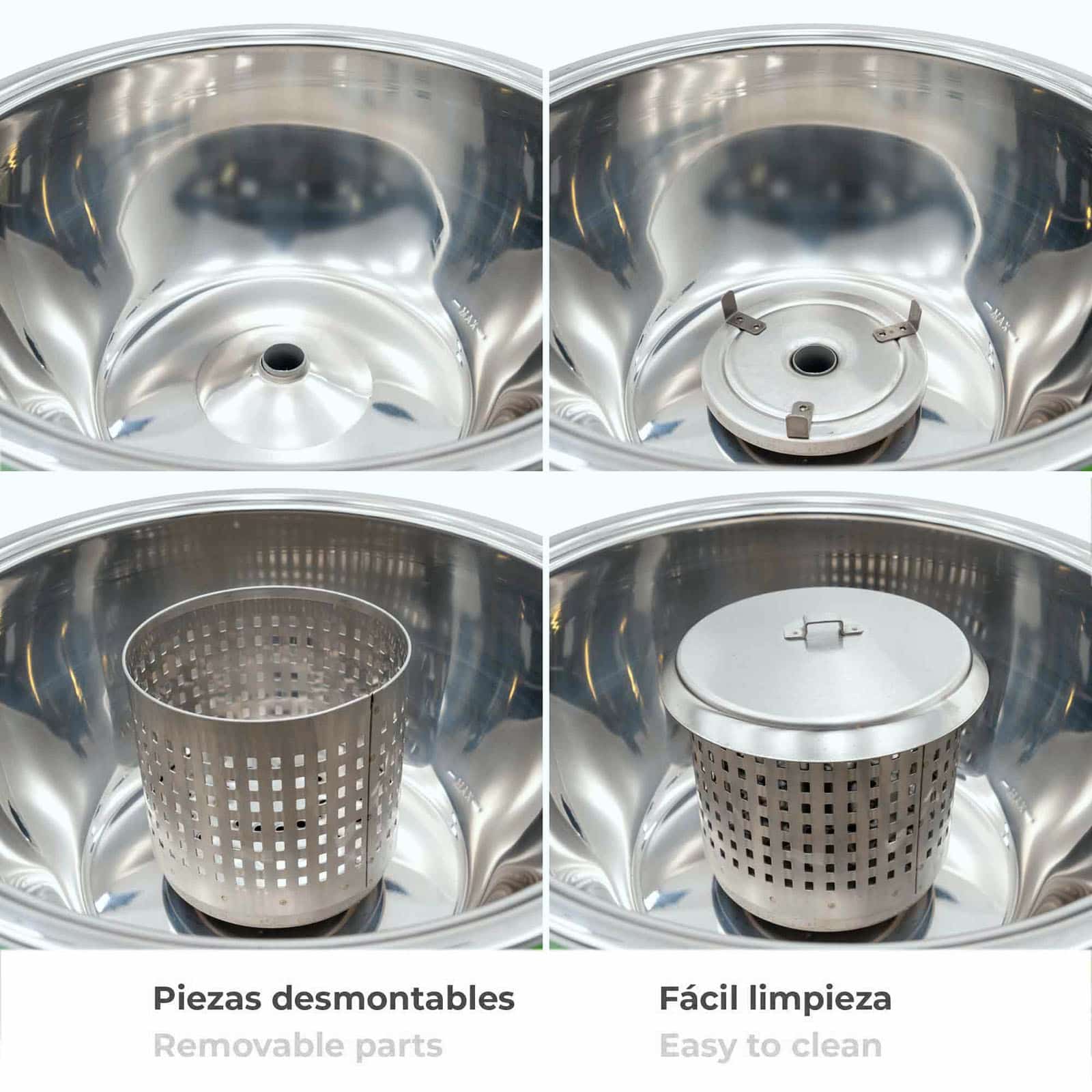 Churrasqueira de mesa portátil KEKAI Crater cinzenta Barbacoa de mesa portátil KEKAI Crater gris