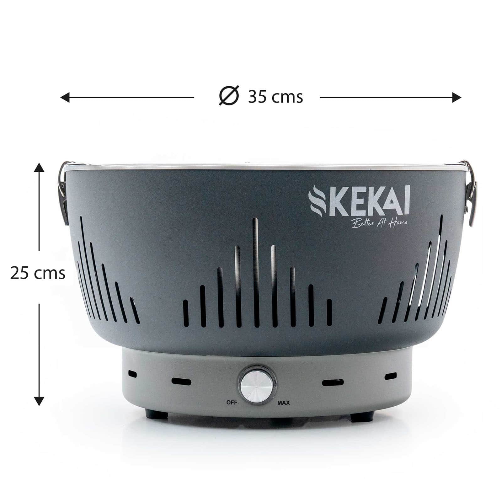 Churrasqueira de mesa portátil KEKAI Crater cinzenta Barbacoa de mesa portátil KEKAI Crater gris