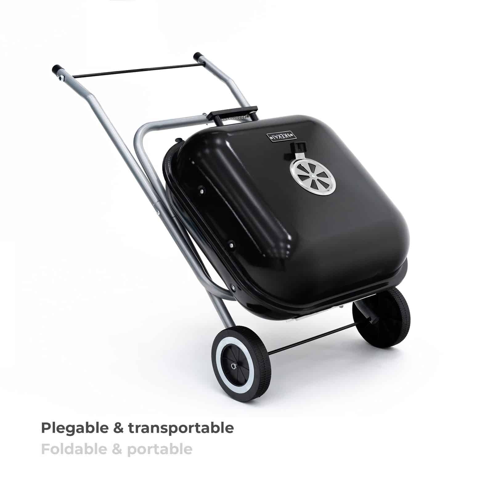 Churrasqueira dobrável 50x47x79 cm KEKAI Flathead preta Barbacoa plegable 50x47x79 cm KEKAI Flathead negra