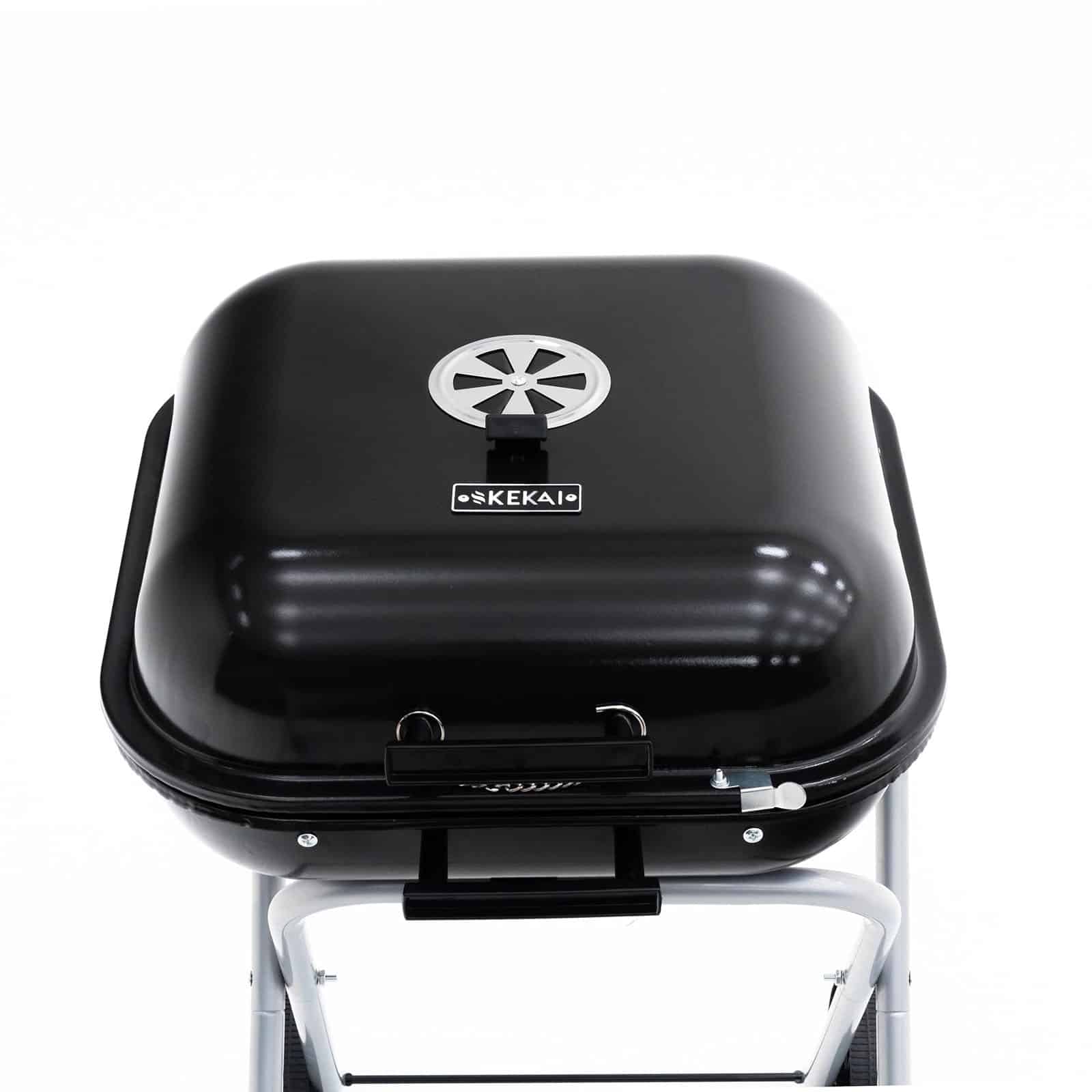Churrasqueira dobrável 50x47x79 cm KEKAI Flathead preta Barbacoa plegable 50x47x79 cm KEKAI Flathead negra