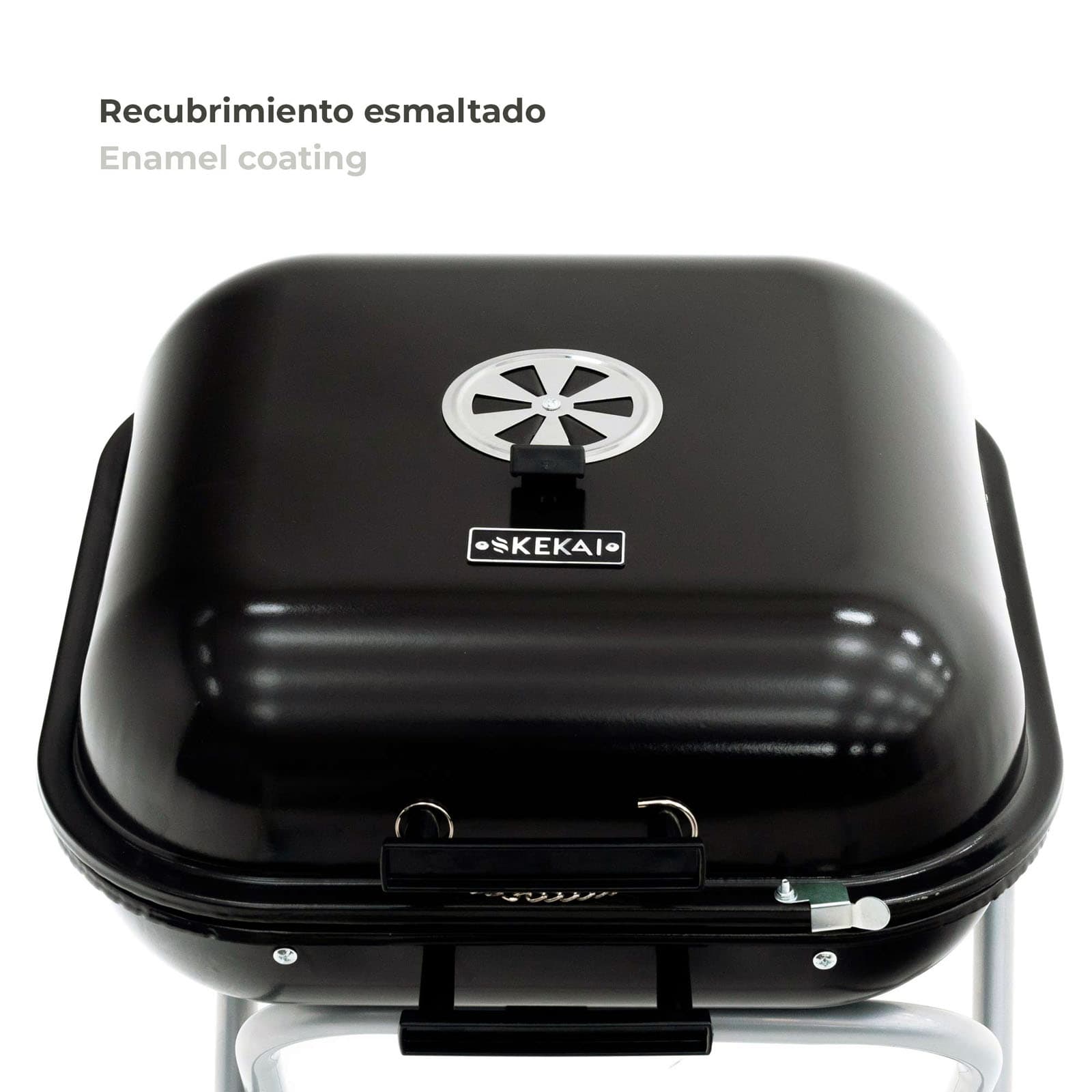 Churrasqueira dobrável 50x47x79 cm KEKAI Flathead preta Barbacoa plegable 50x47x79 cm KEKAI Flathead negra