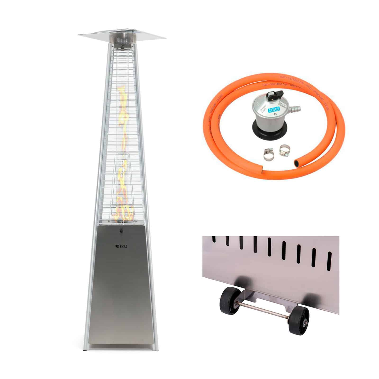 Aquecedor a gás exterior 13KW KEKAI Basil inox Estufa exterior gas 13KW KEKAI Basil inox