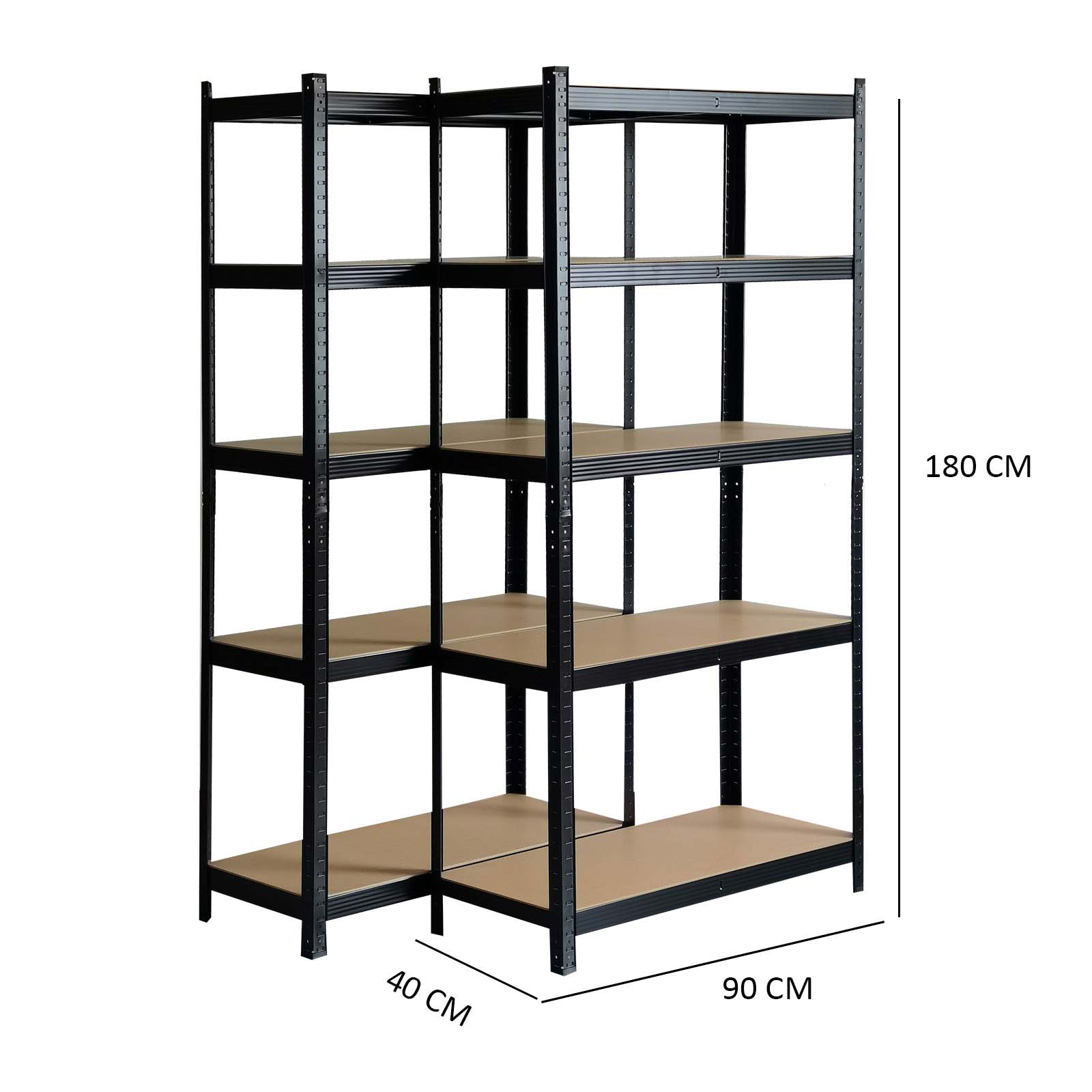 Estantes metálicas(2 unid.) Catter House Hans Plus 90x40x180 cm (até 875 kg) Estanterías metálicas (2 uds.) 90x40x180 cm CatterHouse Hans Plus (hasta 875 kg)