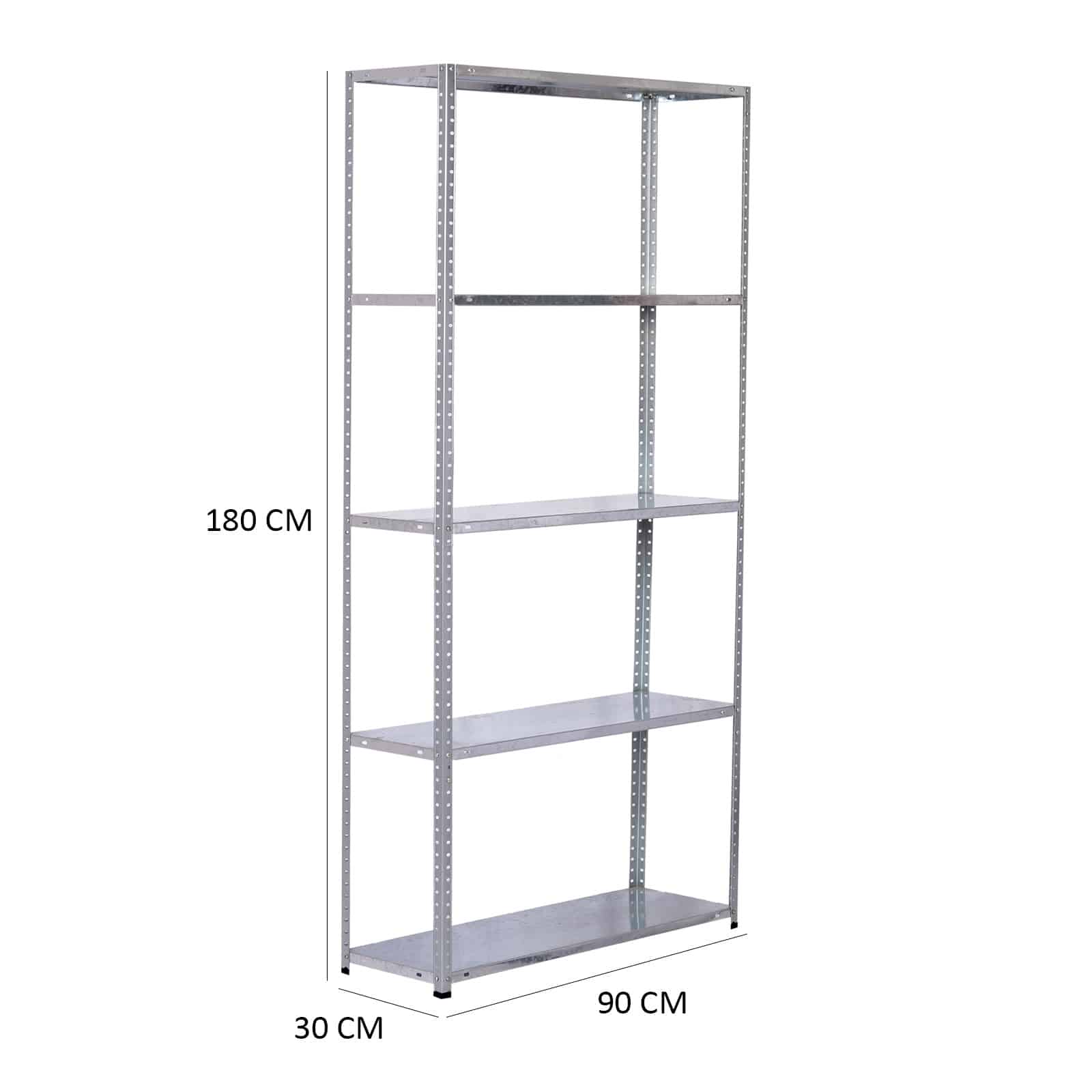 Estantes galvanizadas 90x30x180 cm CatterHouse Nils Solid 180 (até 250 kg) Estantería galvanizada 90x30x180 cm CatterHouse Nils Solid 180 (hasta 250 kg)
