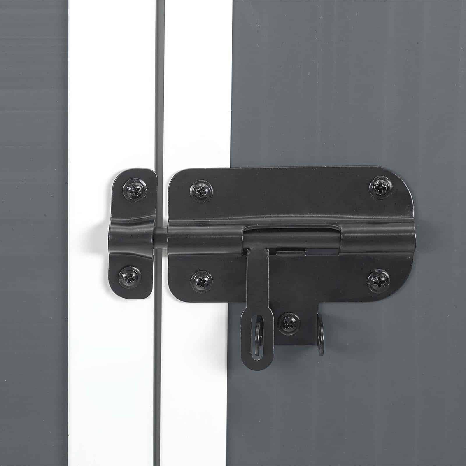 Abrigo de jardim em resina 134x192x204 cm (2,47m²) Marena cinzento Caseta jardín resina 134x192x204 cm (2,47m²) Marena gris