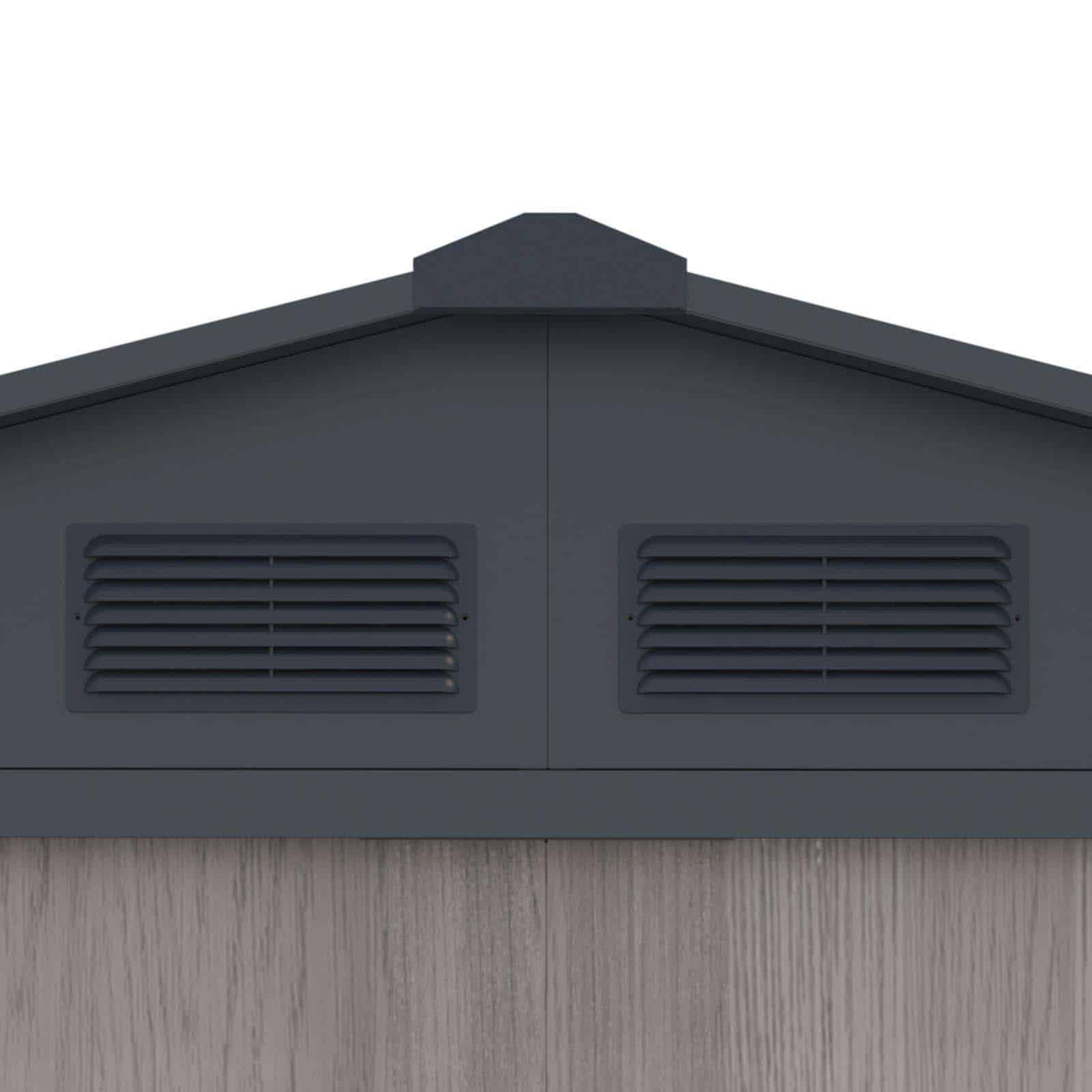 Abrigo de jardim metálico Surrey 2,71 m² imitação madeira Caseta jardín metálica 213x127x211 cm (2,71 m2) Surrey imitación madera