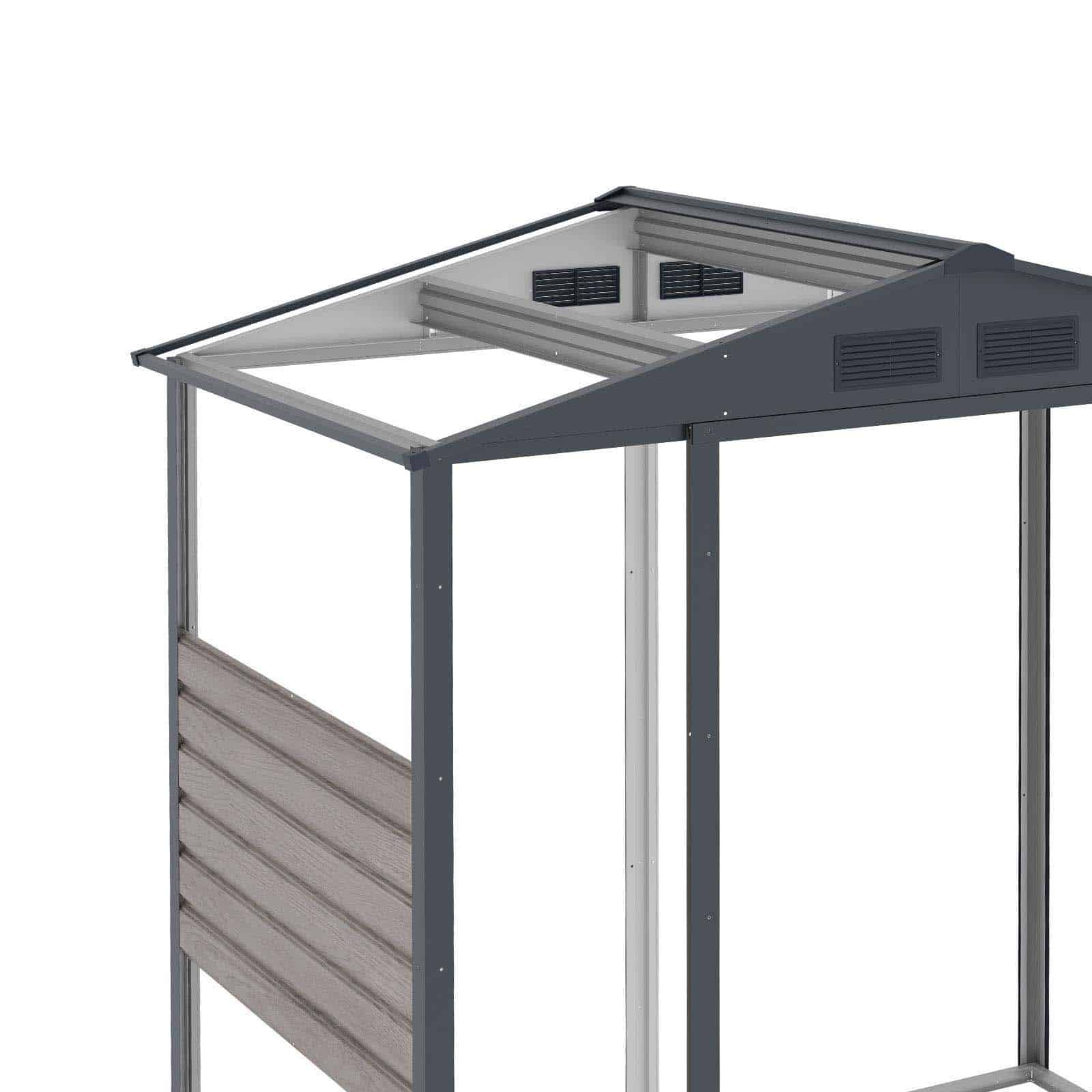 Abrigo de jardim metálico Surrey 2,71 m² imitação madeira Caseta jardín metálica 213x127x211 cm (2,71 m2) Surrey imitación madera