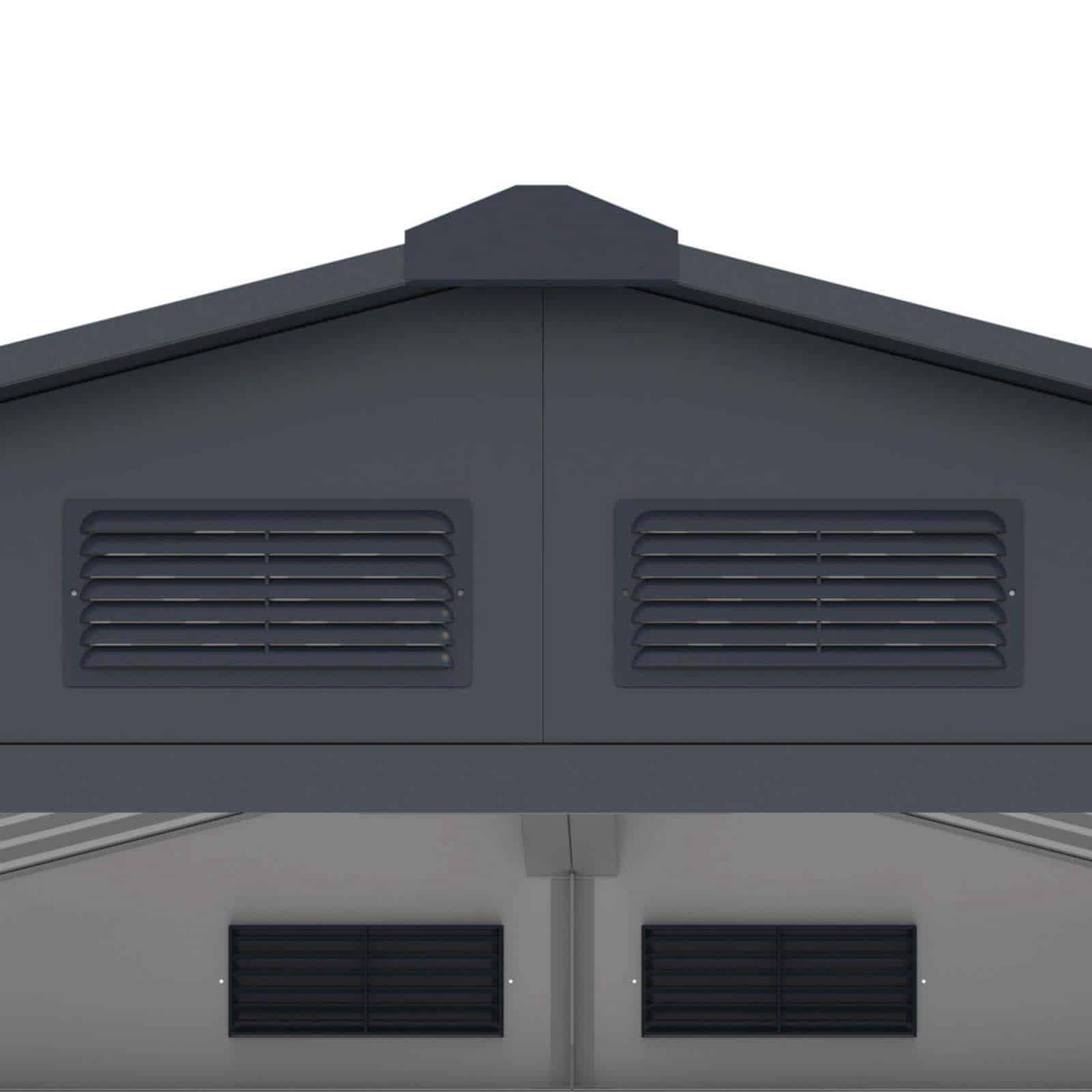 Abrigo de jardim em metal 213x191x211 cm (4,07 m2) Surrey imitação de madeira Caseta jardín metálica 213x191x211 cm (4,07 m2) Surrey imitación madera