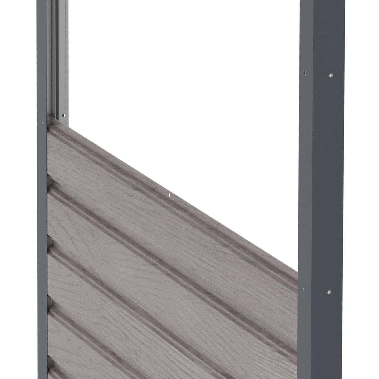 Abrigo de jardim em metal Surrey de 7,06 m² imitação madeira Caseta jardín metálica 277x255x219 cm (7,06 m2) Surrey imitación madera