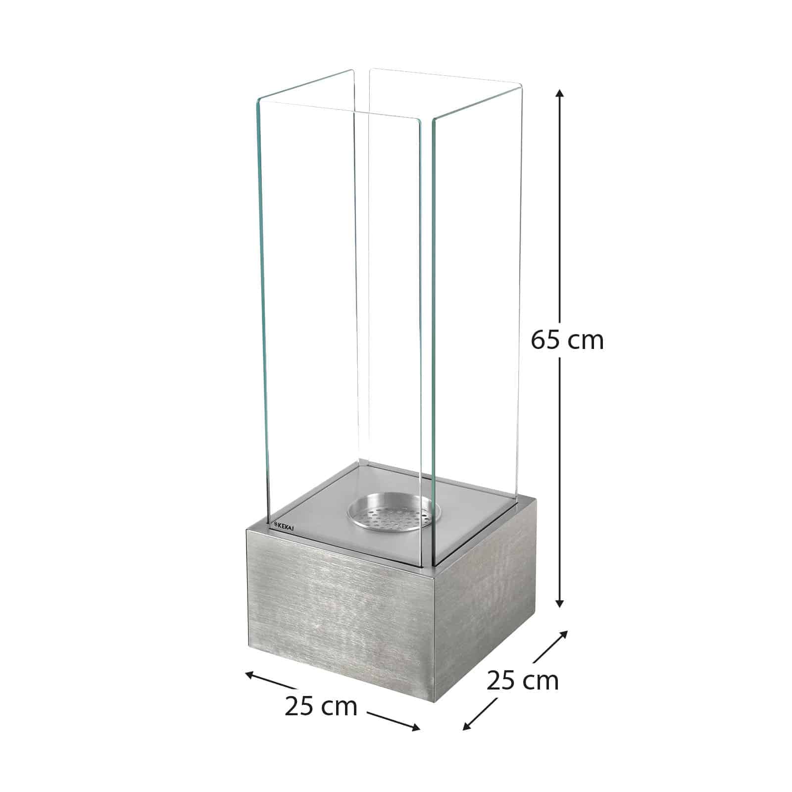 Lareira a bioetanol 25x25x65 cm KEKAI Kilimanjaro Chimenea bioetanol 25x25x65 cm KEKAI Kilimanjaro