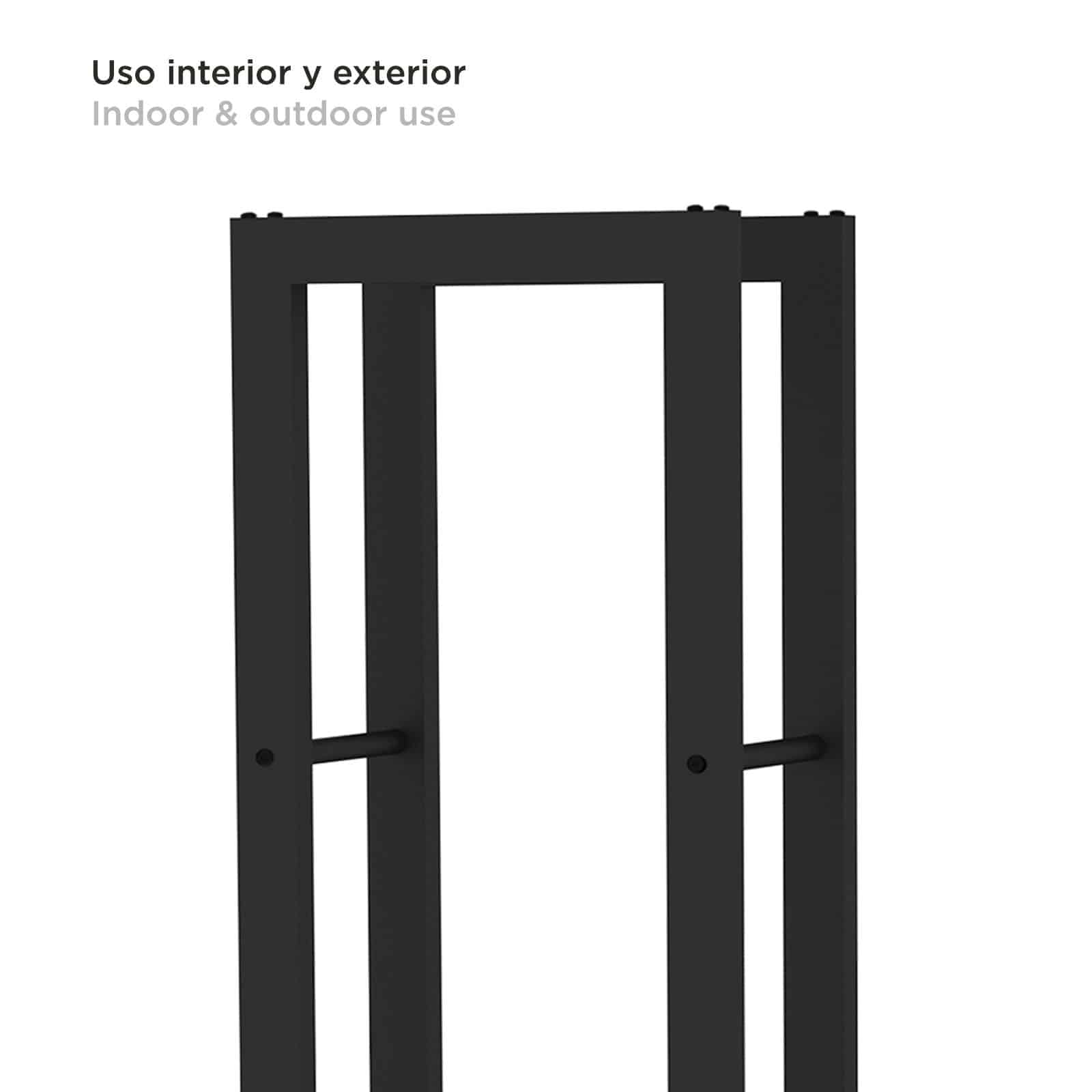 Lenheiro para exterior 40x25x150 cm KEKAI Rack II Leñero exterior 40x25x150 cm KEKAI Rack II