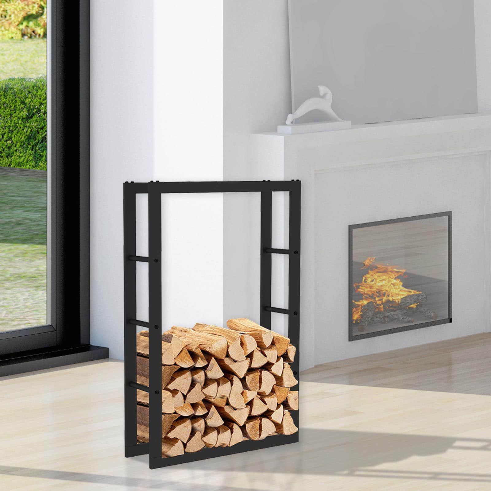 Lenheiro para exterior 60x25x100 cm KEKAI Rack III Leñero exterior 60x25x100 cm KEKAI Rack III