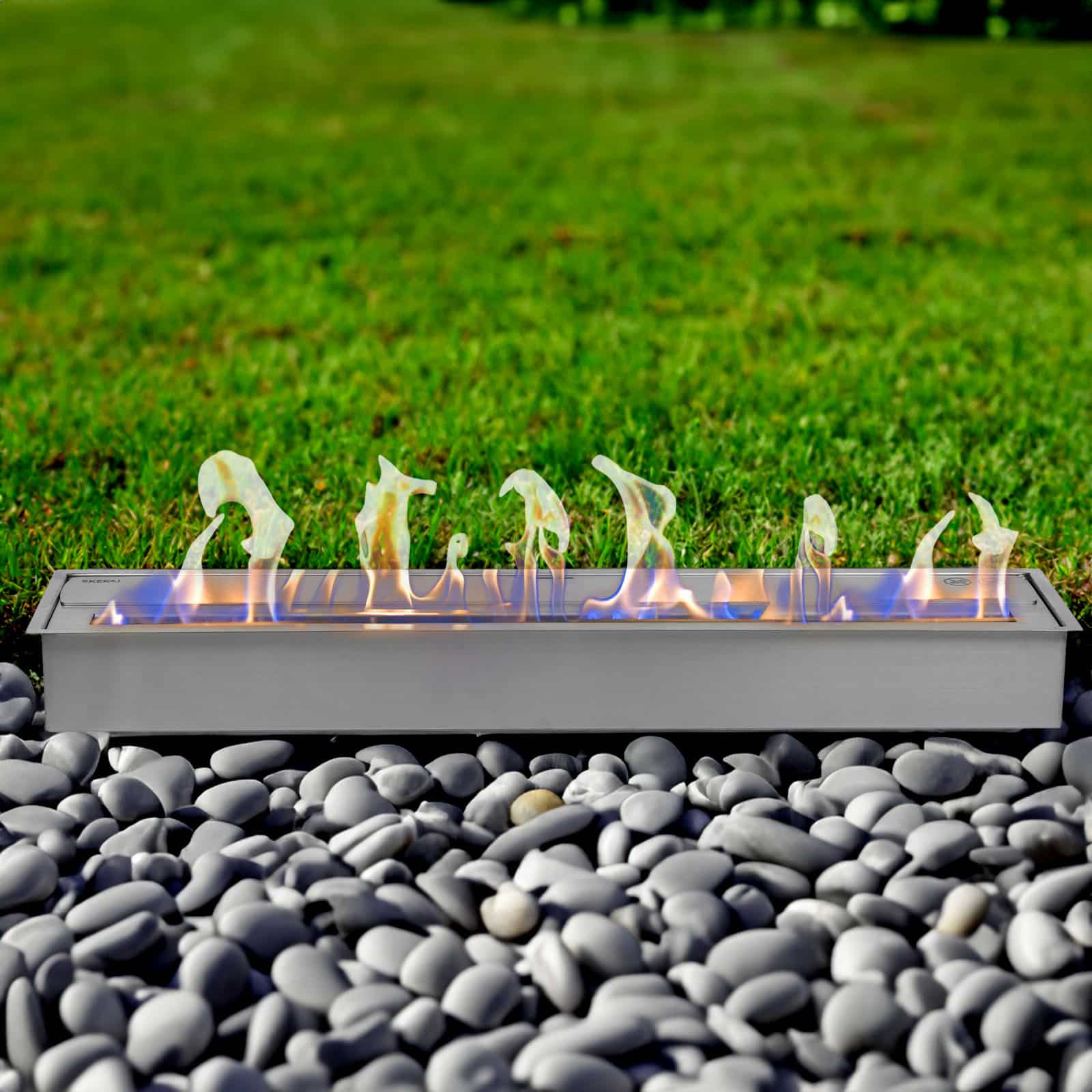 Lareira a bioetanol de chão 91,5x18,7x9,5cm KEKAI Teide Chimenea bioetanol de suelo 91,5x18,7x9,5cm KEKAI Teide