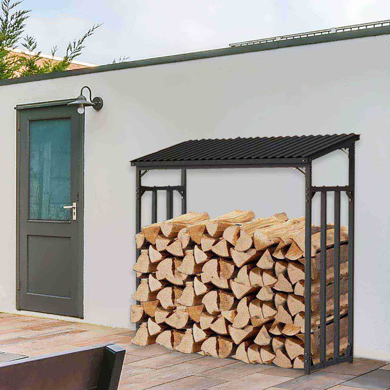 Lenheiro para exterior 143x70x145 cm Wood Shed I Leñero exterior 143x70x145 cm Wood Shed I