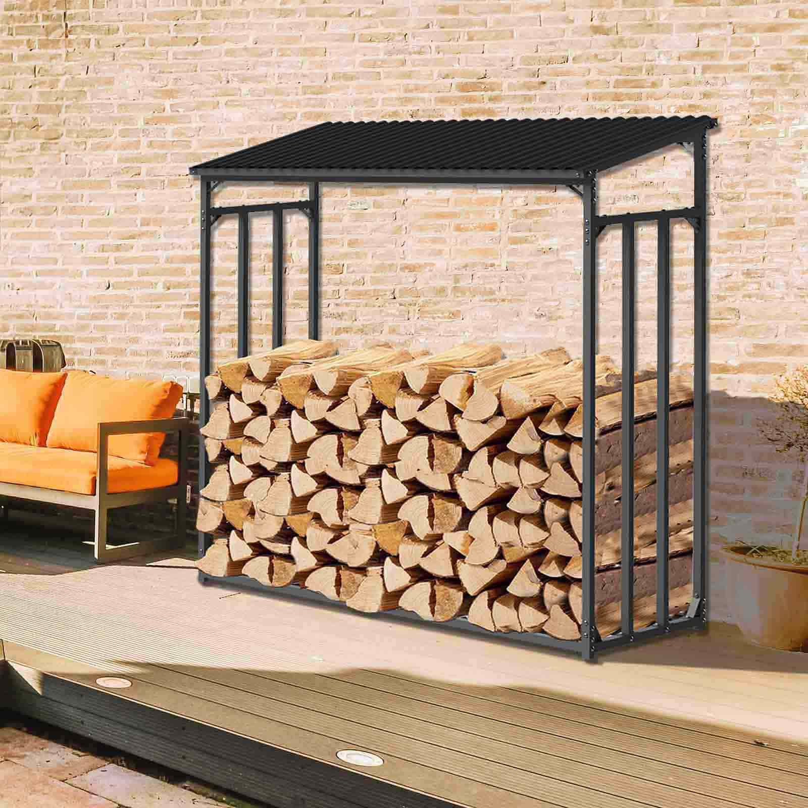 Lenheiro para exterior 185x70x185cm cm Wood Shed III Lenheiro para exterior 185x70x185cm cm Wood Shed III - Image 2