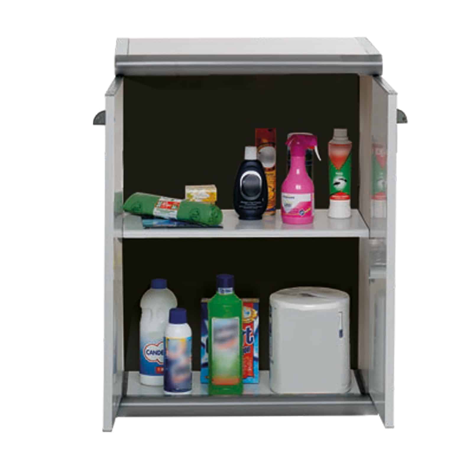 Armário baixo de jardim em resina Sintra 2 Gardiun 62,5x39x84 Cm Cinzento 2 Portas Armário baixo de jardim em resina Sintra 2 Gardiun 62,5x39x84 Cm Cinzento 2 Portas - Image 5