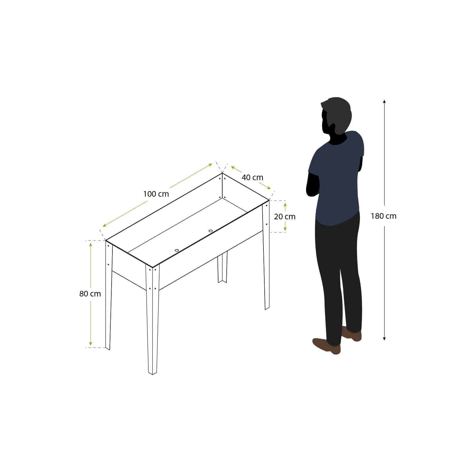 Horta urbana metálica 40x100x80 cm Grove IV Horta urbana metálica 40x100x80 cm Grove IV - Image 4