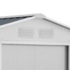 Abrigo metálico para jardim 213 x 191 x 205 cm (4,07 m²) Darlington cinzento antracite e branco