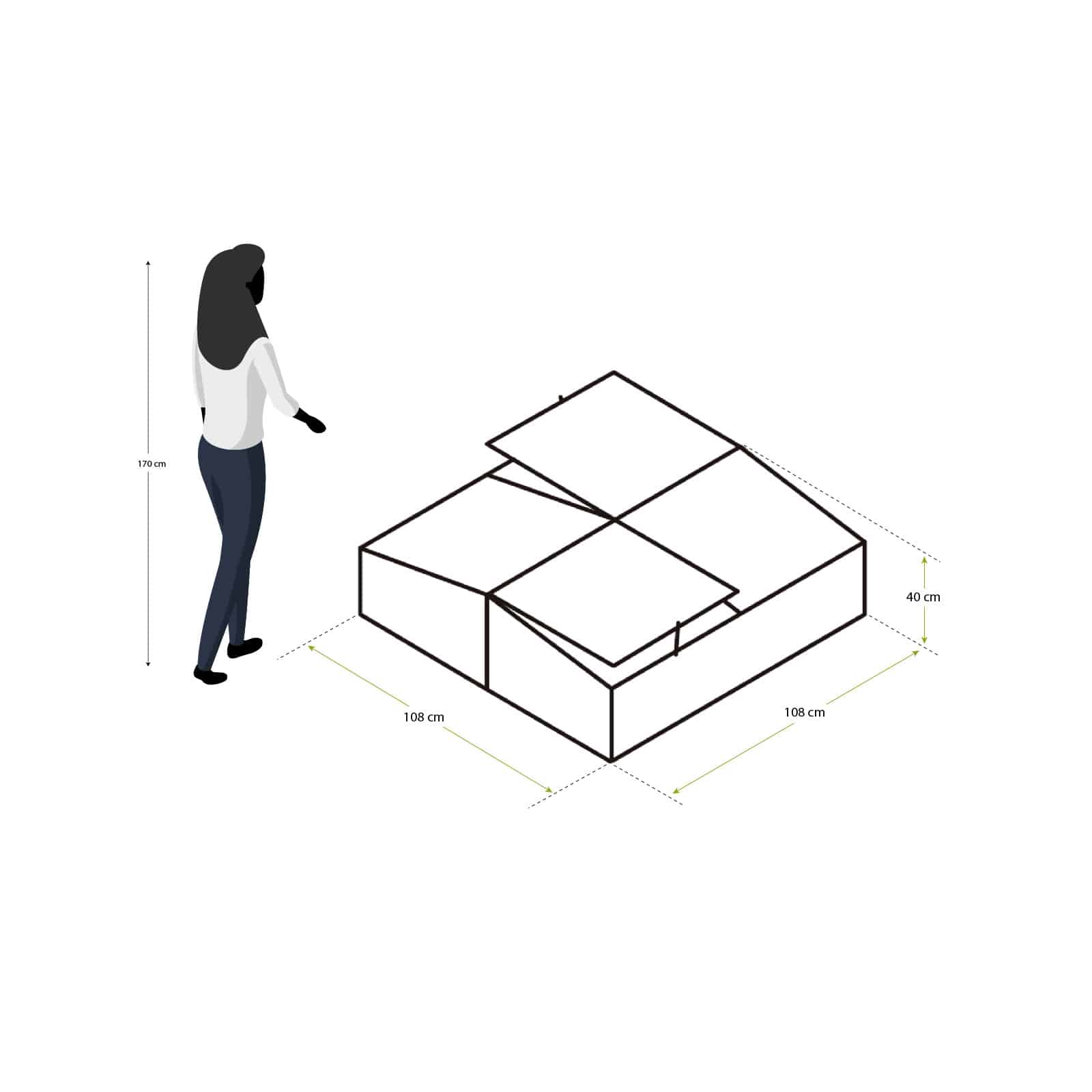 Estufa de policarbonato 108x108x40 cm Jaca II Estufa de policarbonato 108x108x40 cm Jaca II - Image 4