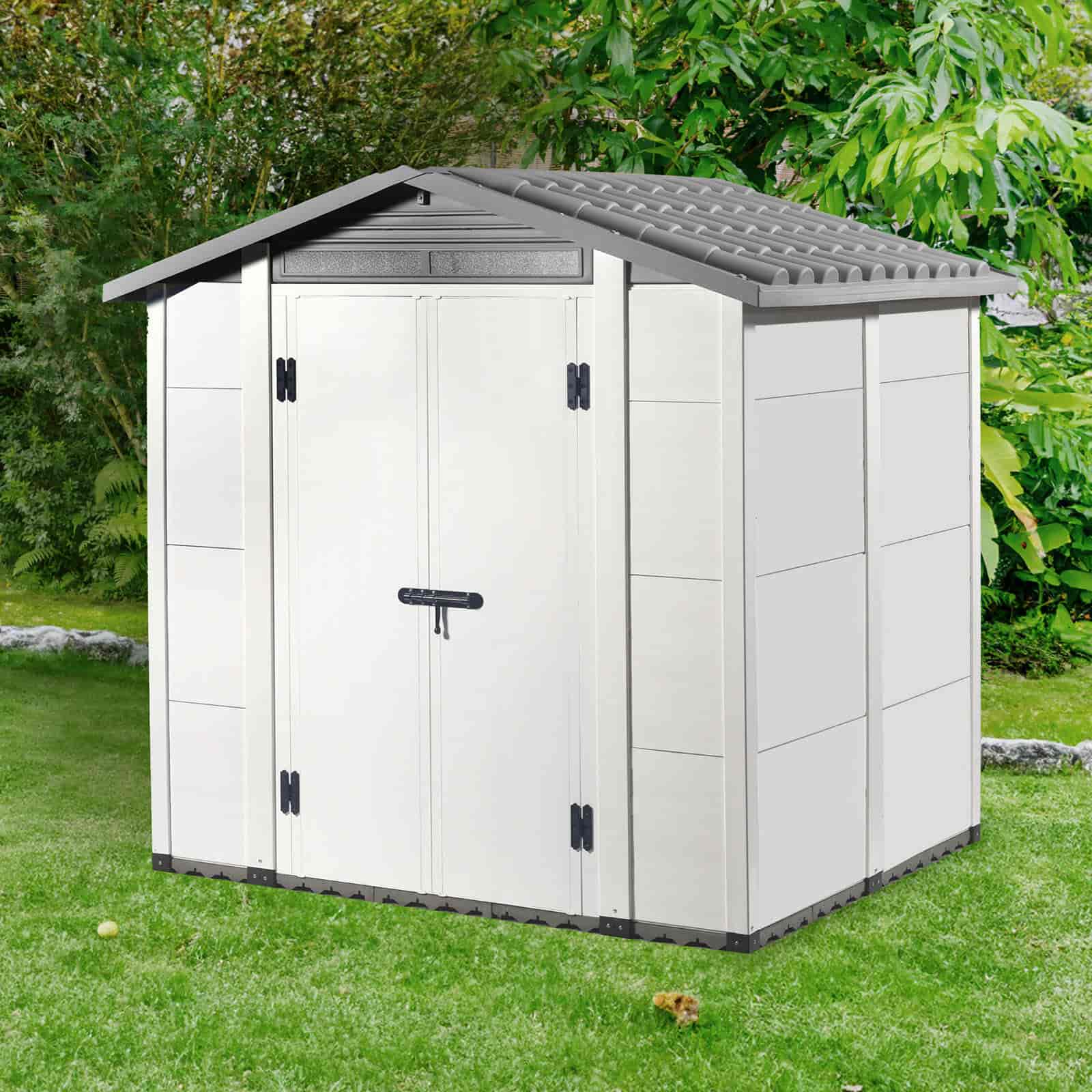 Abrigo de jardim em resina 220x181x177/216 cm (3,98 m²) Urban 200 Abrigo de jardim em resina 220x181x177/216 cm (3,98 m²) Urban 200 - Image 3
