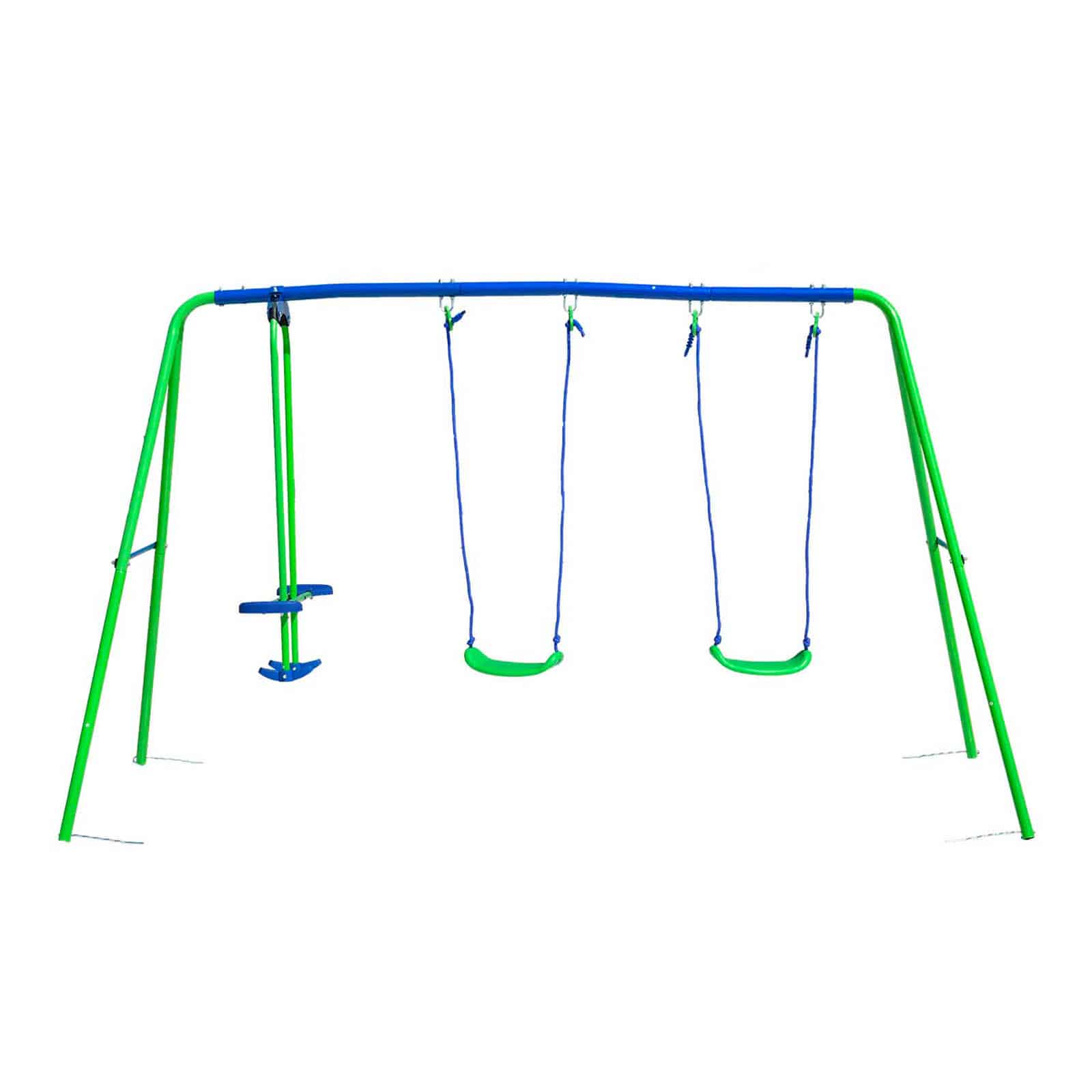 Balanço infantil metal 280x140x180 cm. 2 assentos + balancim. Outdoor Toys Balanço infantil metal 280x140x180 cm. 2 assentos + balancim. Outdoor Toys - Image 5