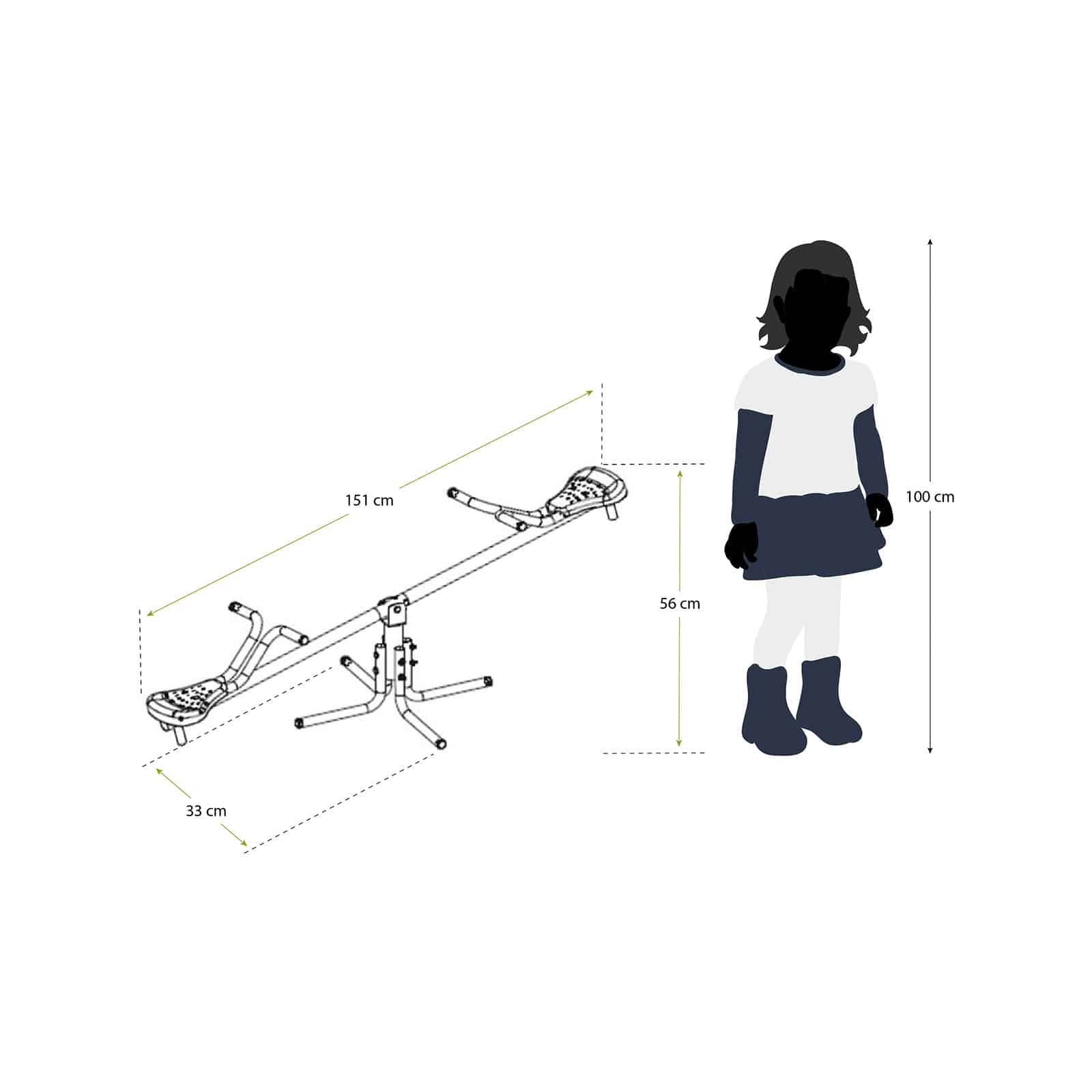 Balanço balancim infantil metal 151x33x56 cm. Outdoor Toys. "Up and Down" Balanço balancim infantil metal 151x33x56 cm. Outdoor Toys. "Up and Down" - Image 4