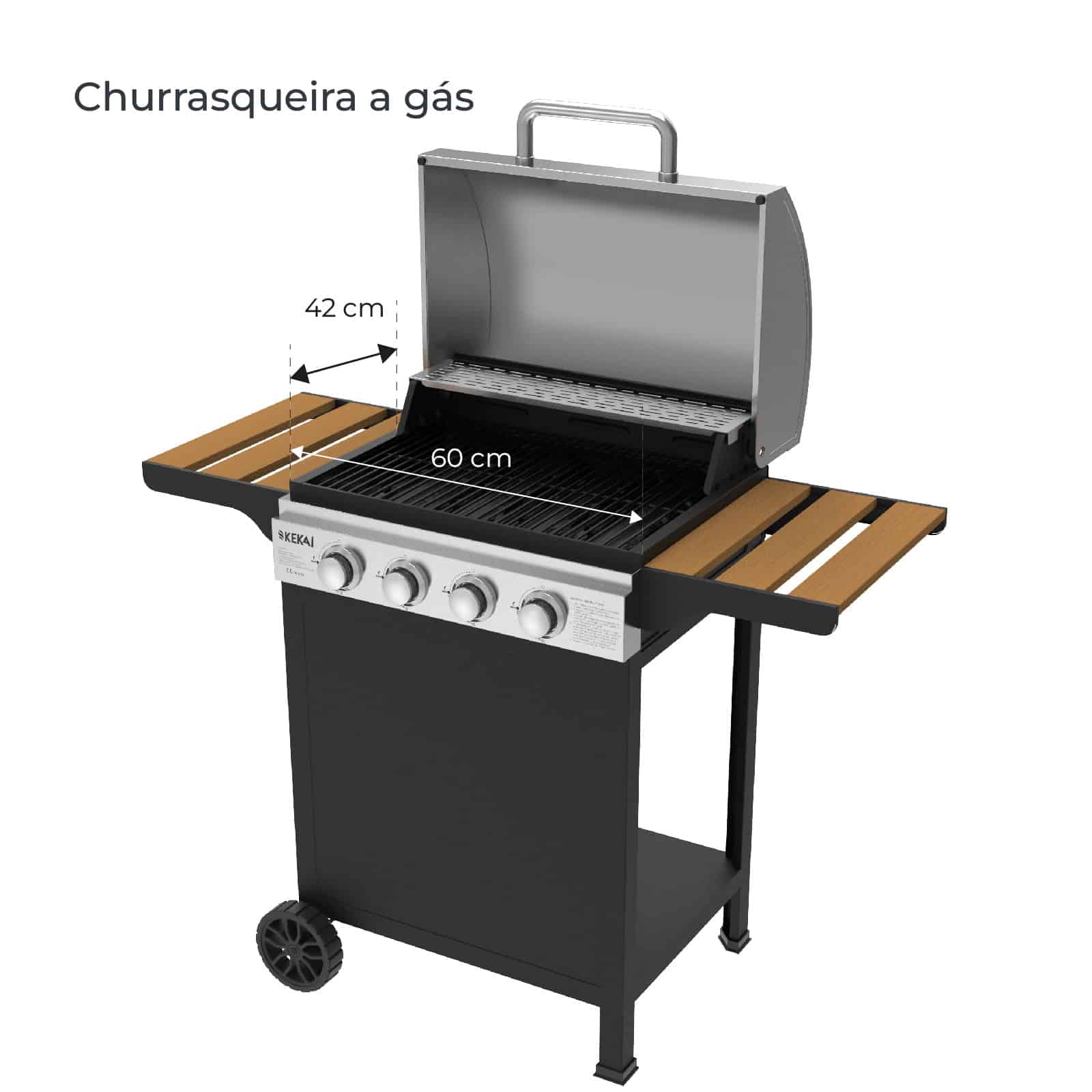 Churrasqueira a Gás Portátil KEKAI Fort Peck Churrasqueira a Gás Portátil KEKAI Fort Peck - Image 4