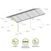 Marquise fotovoltaica para carro 3,40 x 7,12 x 2,77m Becquerel I