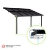 Marquise fotovoltaica para carro 3,31 x 5,96 x 3,50m Becquerel II