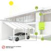 Marquise fotovoltaica para carro 3,31 x 5,96 x 3,50m Becquerel II